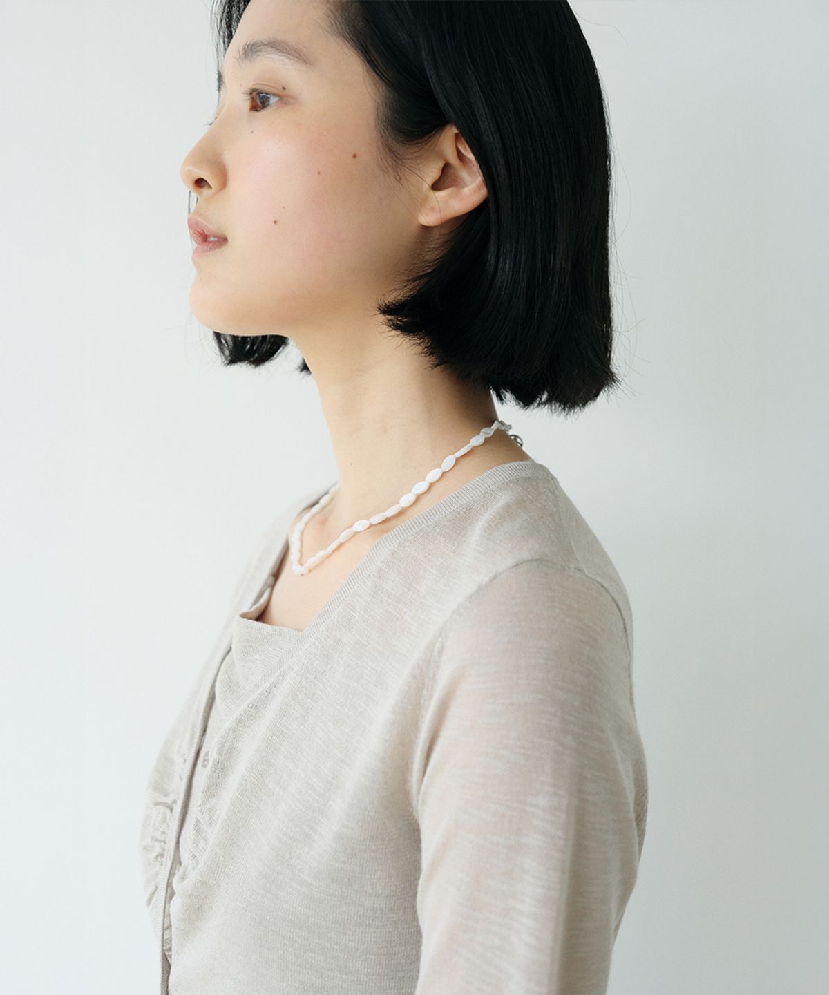 로우타이드(LOW TIDE) SOFT SHELL NECKLACE [SILVER]