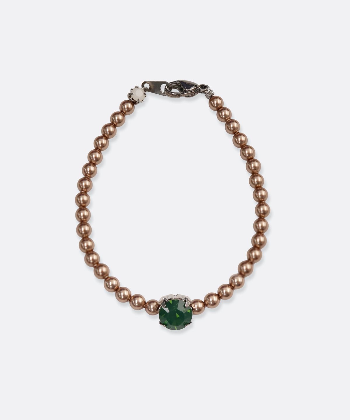 봉보(BONBEAU) Bold crystal pearl Bracelet 스와로브스키 크리스탈 큐빅 진주 비즈 팔찌 4mm