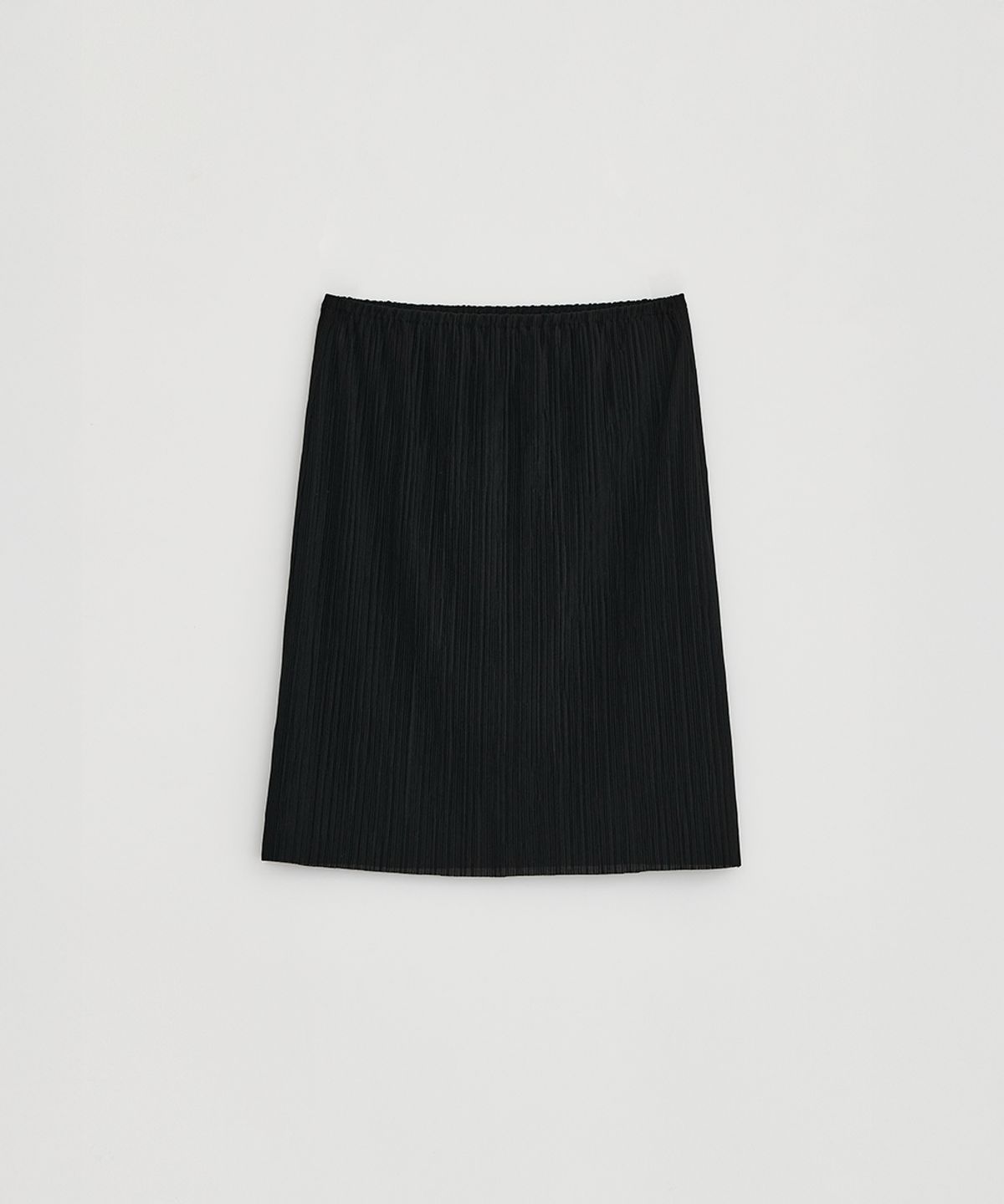 로우타이드(LOW TIDE) PLEATS MIDI SKIRT [BLACK]