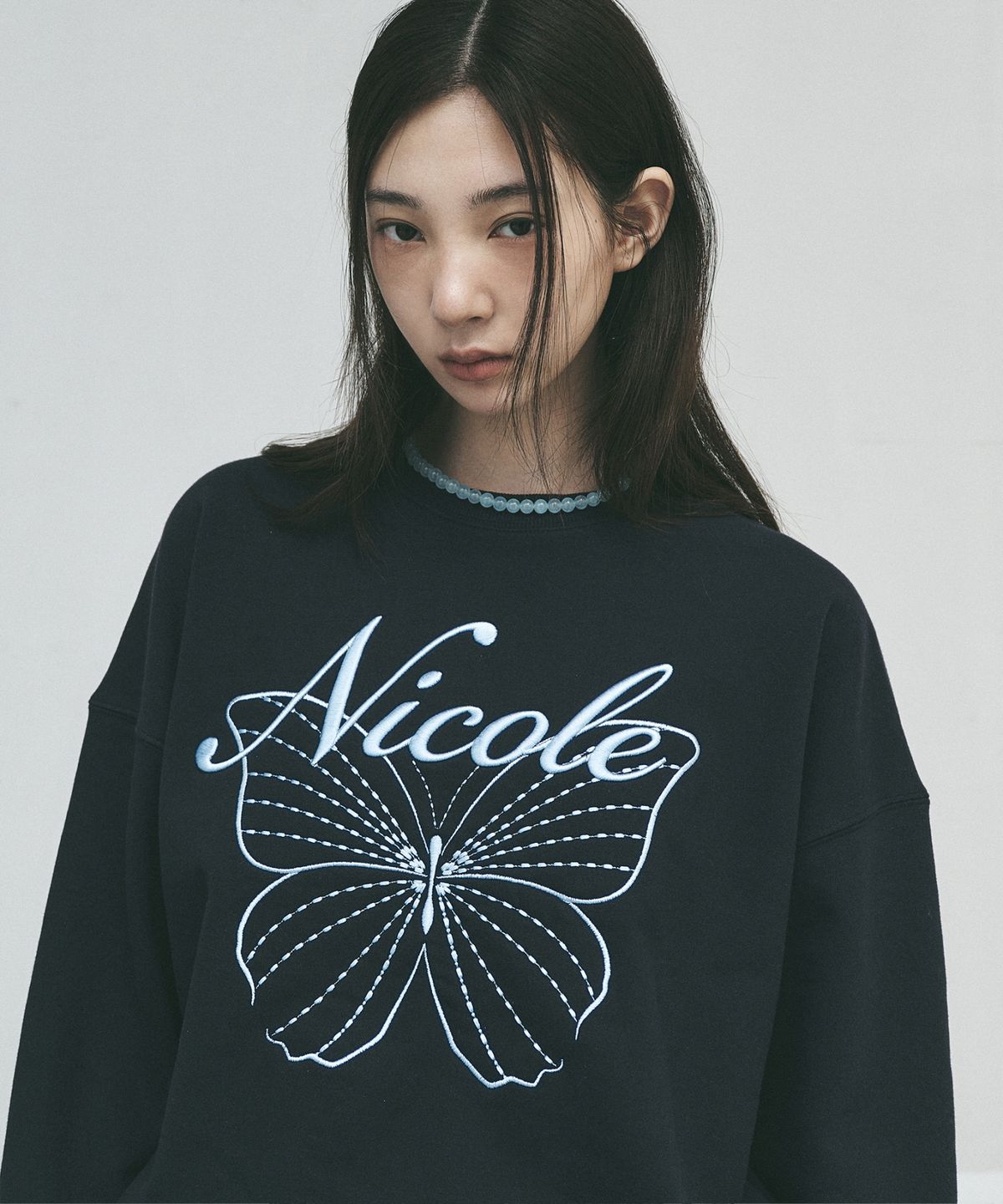 닉앤니콜(NICK&NICOLE) NICOLE BUTTERFLY SWEATSHIRT_NAVY SKY BLUE