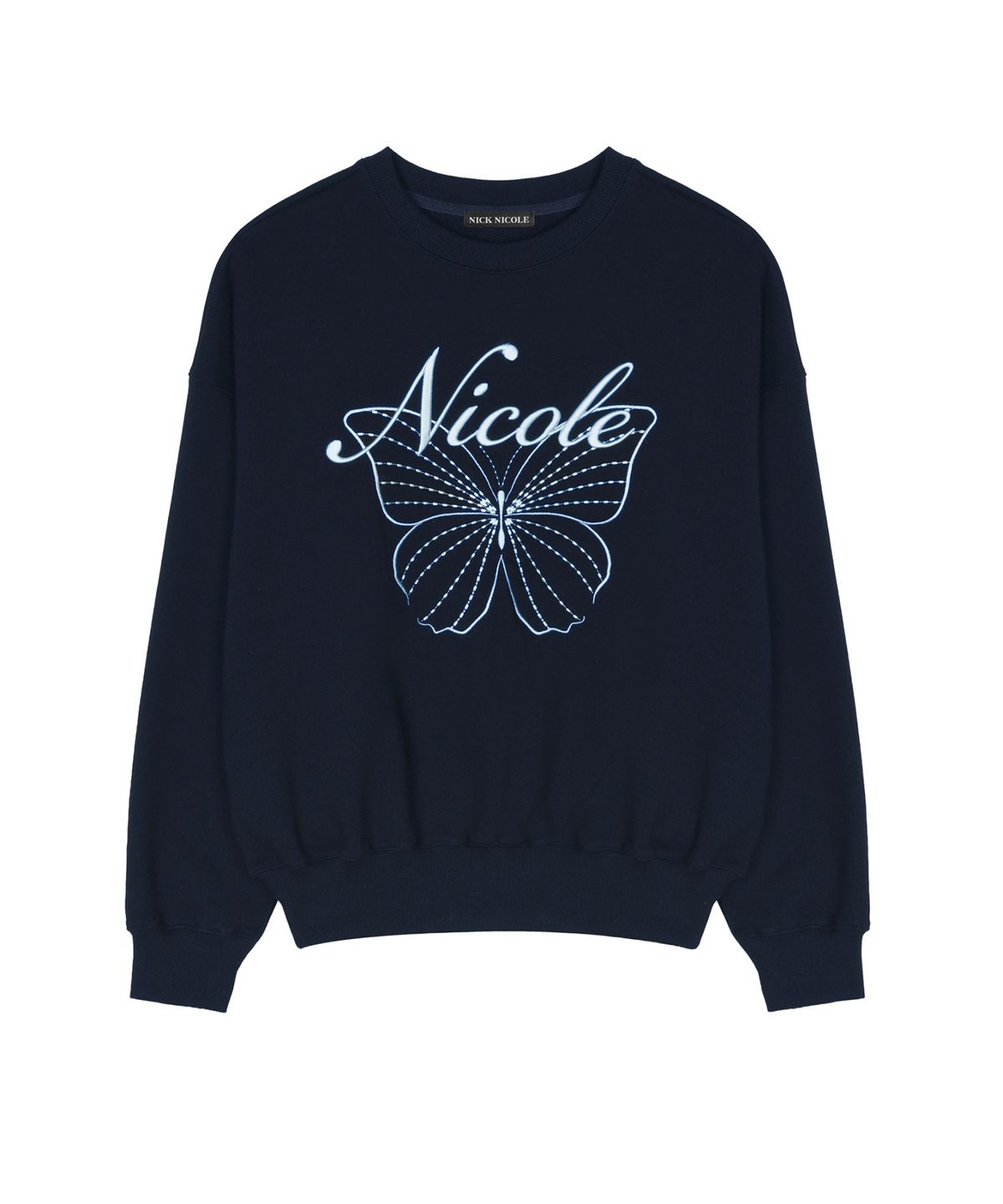 닉앤니콜(NICK&NICOLE) NICOLE BUTTERFLY SWEATSHIRT_NAVY SKY BLUE