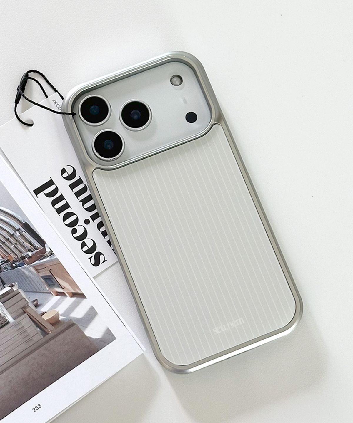 세컨드유니크네임(SECOND UNIQUE NAME) SUN CASE GRAPHIC STRIPE GRAY