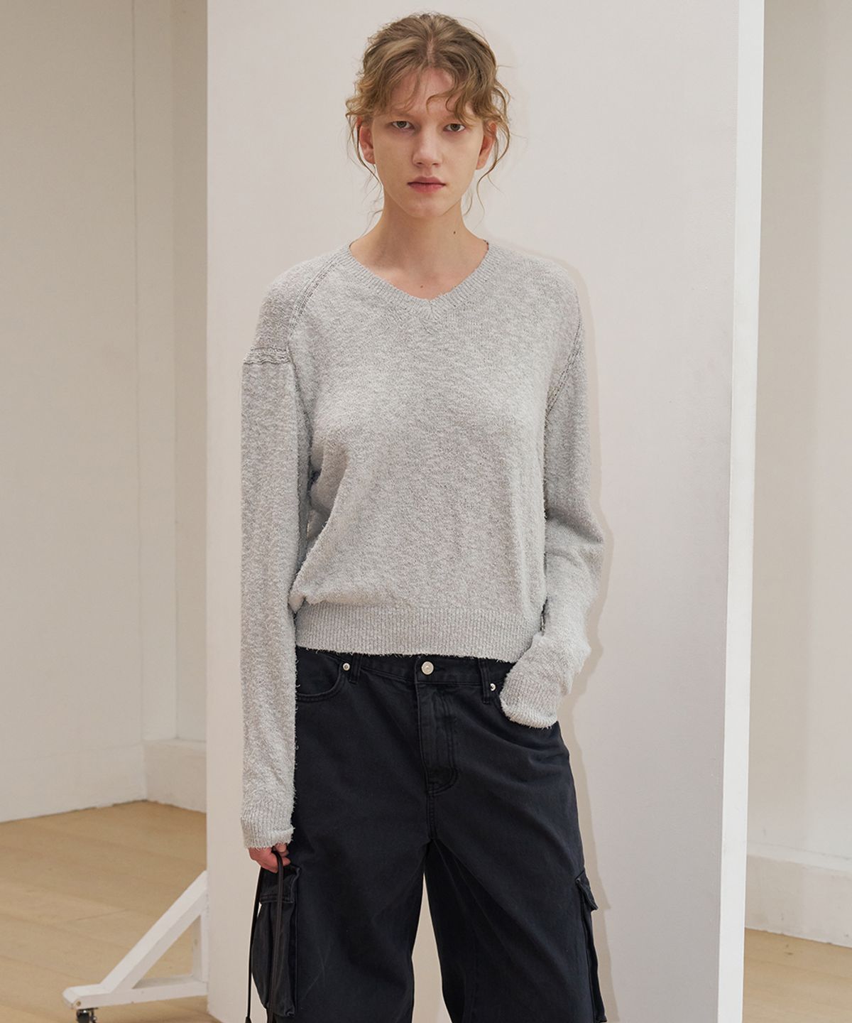 108파운드(108POUND) Feather V Knit_Ash Mint