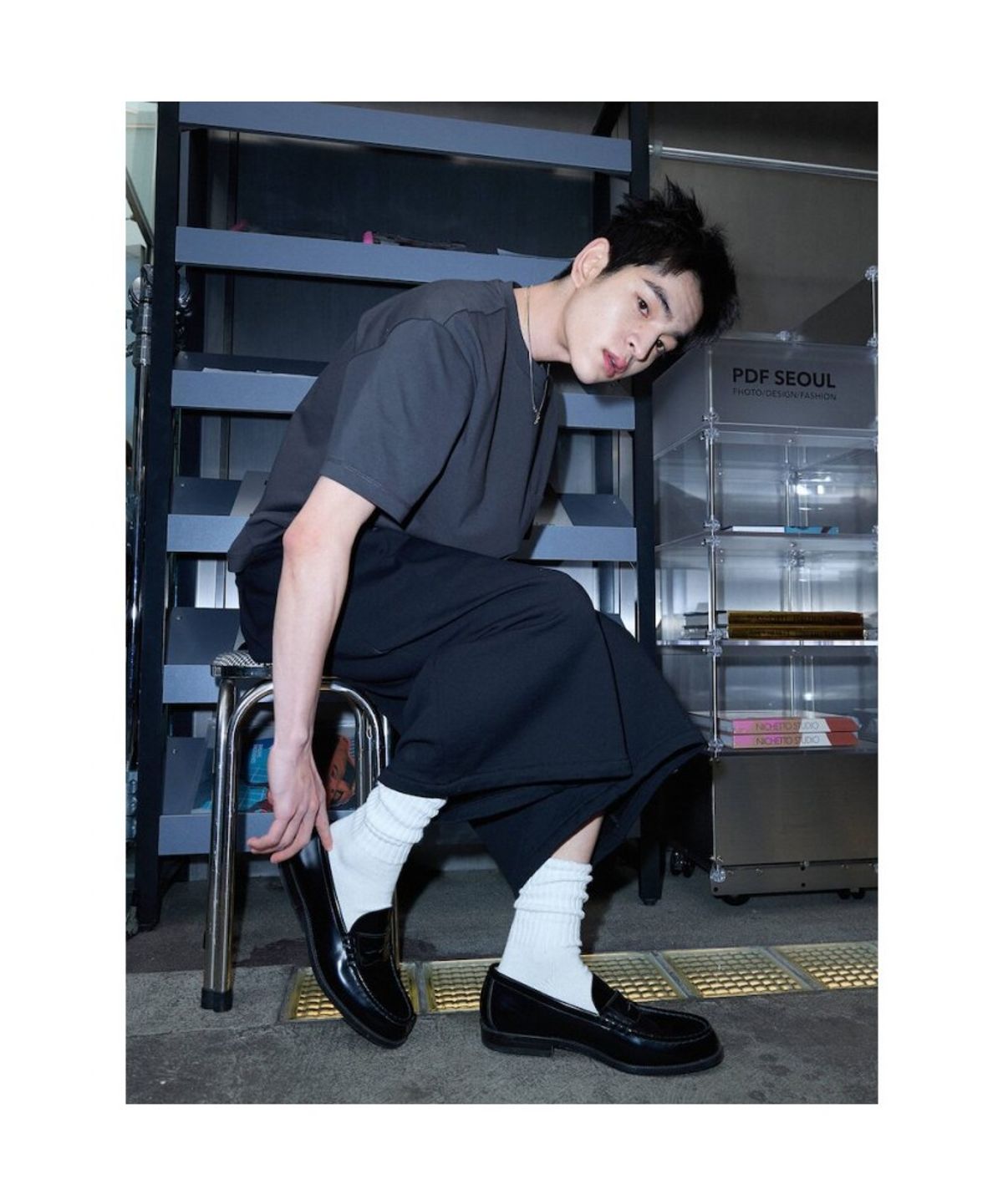 샌드 사운드(SAND SOUND) (UNISEX) 스웻  버뮤다 숏츠  블랙
