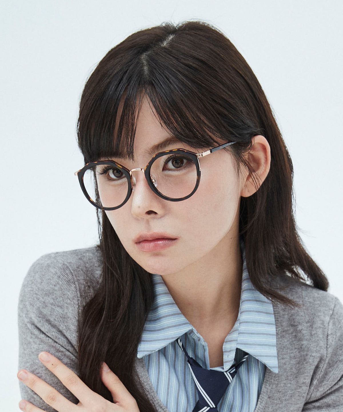 알로아이웨어(ALO EYEWEAR) [SILVERBITE] SBG9603 1824G 마가렛 솔텍스 톨토이즈 안경테 블루라이트 렌즈 선택