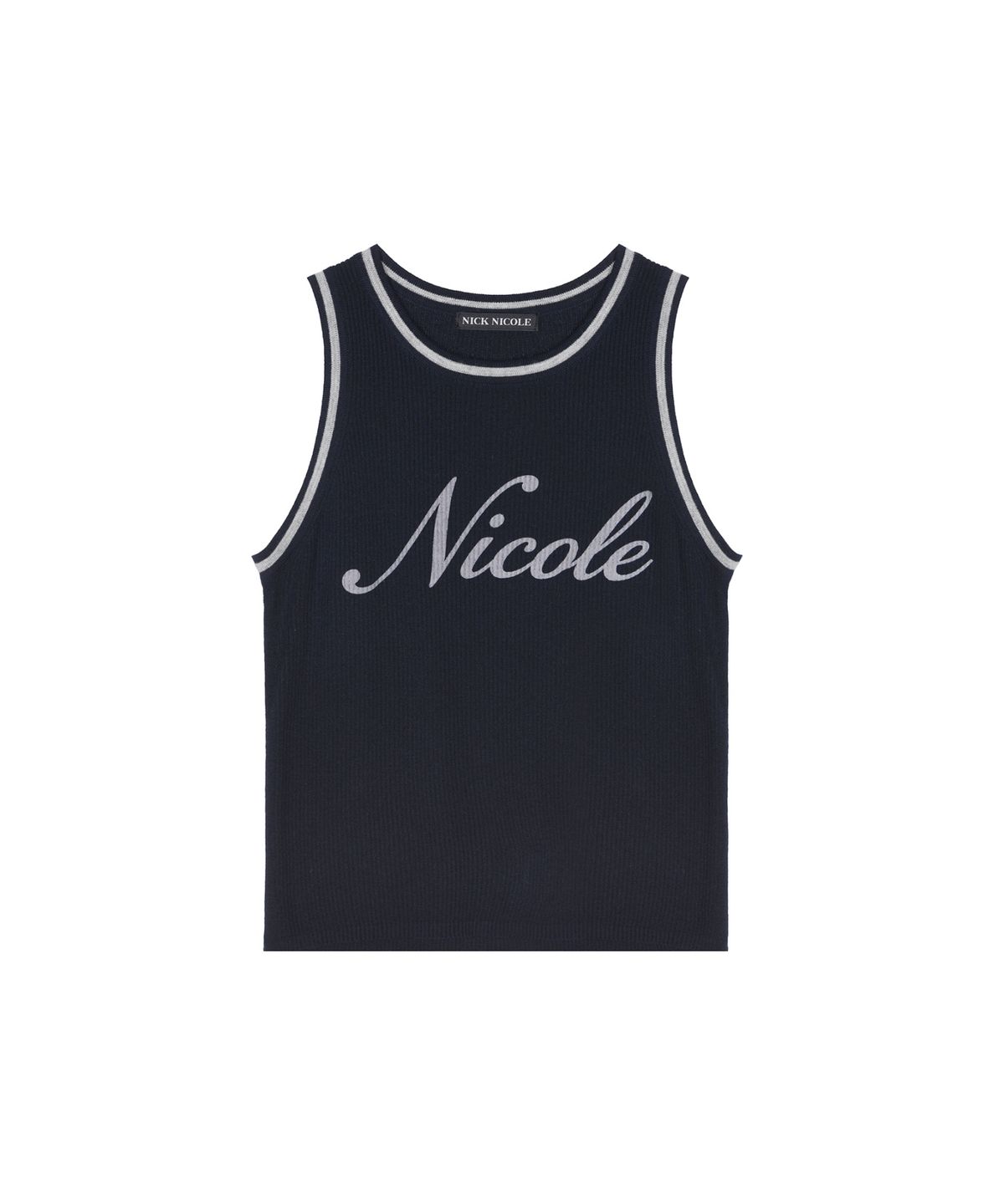 닉앤니콜(NICK&NICOLE) NICOLE RIBBED SLEEVELESS TOP_NAVY