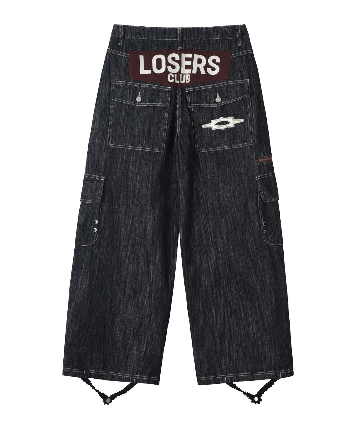 루저스클럽(LOSERS CLUB) 빈티지 카고 와이드 슬라브 데님팬츠 인디고