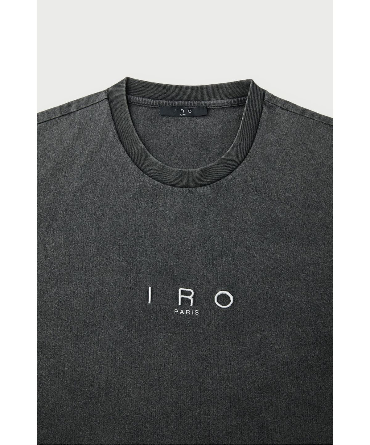 이로(IRO) CARIS 피그먼트 워시드 로고 롱슬리브 티셔츠 IRTAS26027GYX