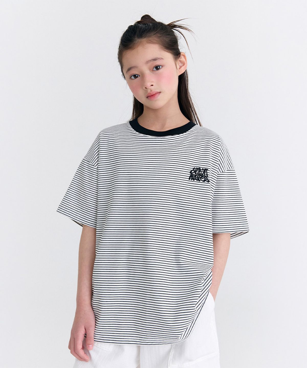 오실롯 주니어(OCELOT JUNIOR) G2 파인 스트라이프 반팔 (화이트)