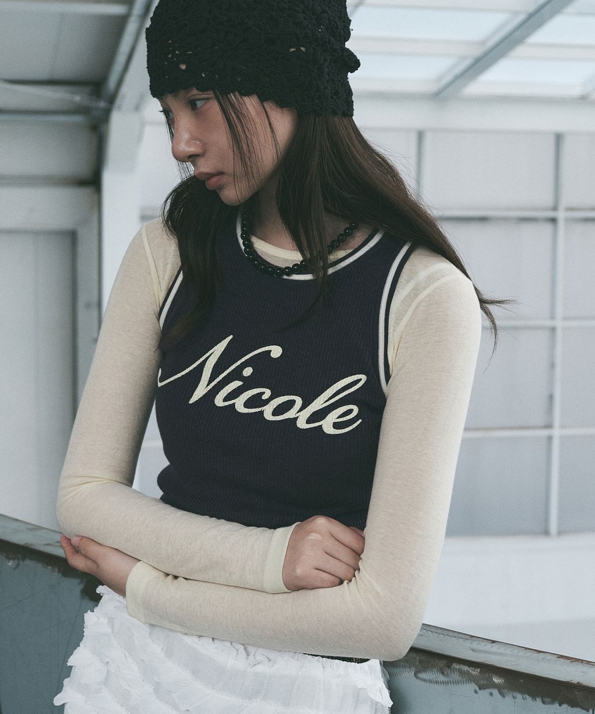 닉앤니콜(NICK&NICOLE) NICOLE RIBBED SLEEVELESS TOP_PURPLE