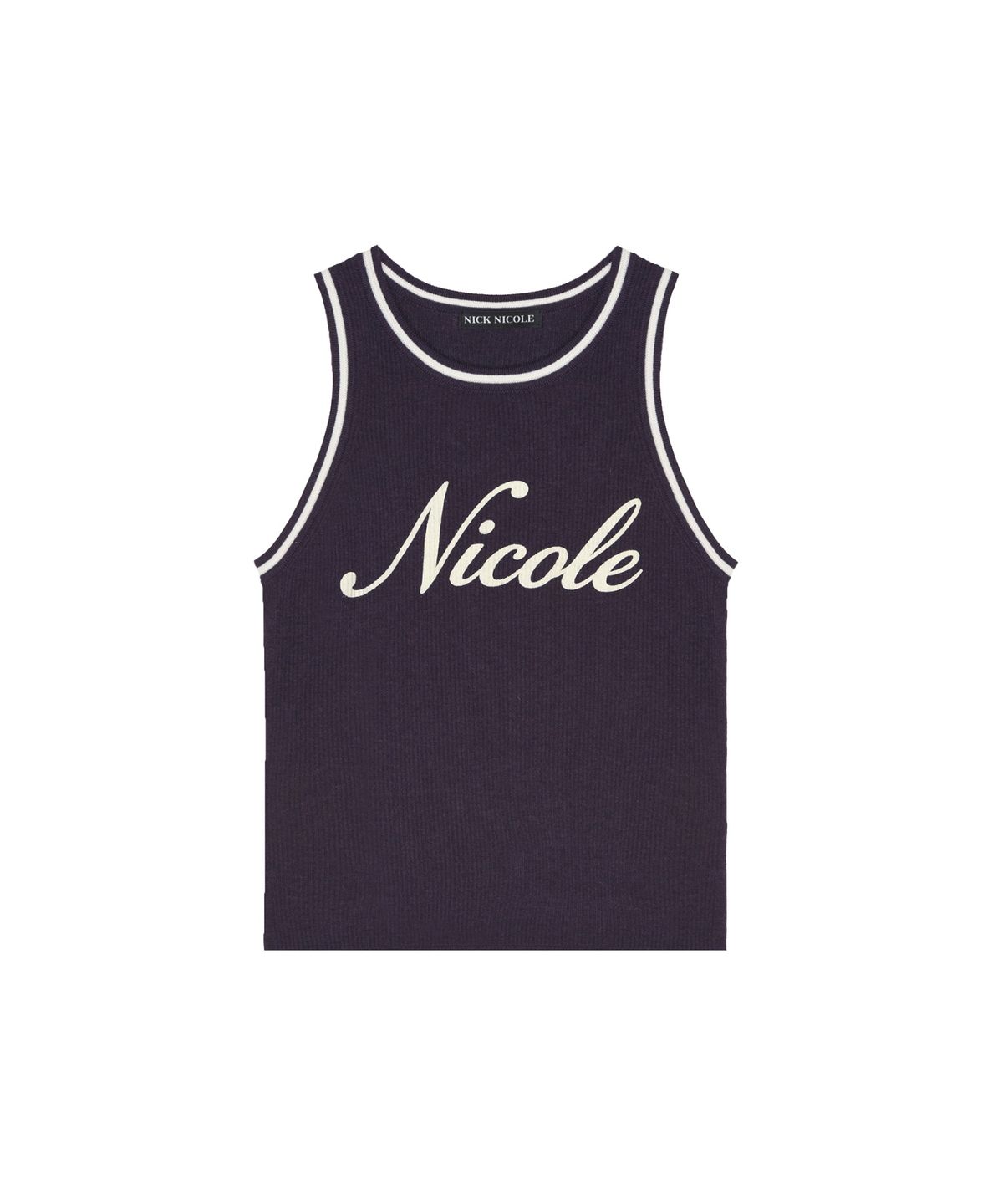 닉앤니콜(NICK&NICOLE) NICOLE RIBBED SLEEVELESS TOP_PURPLE