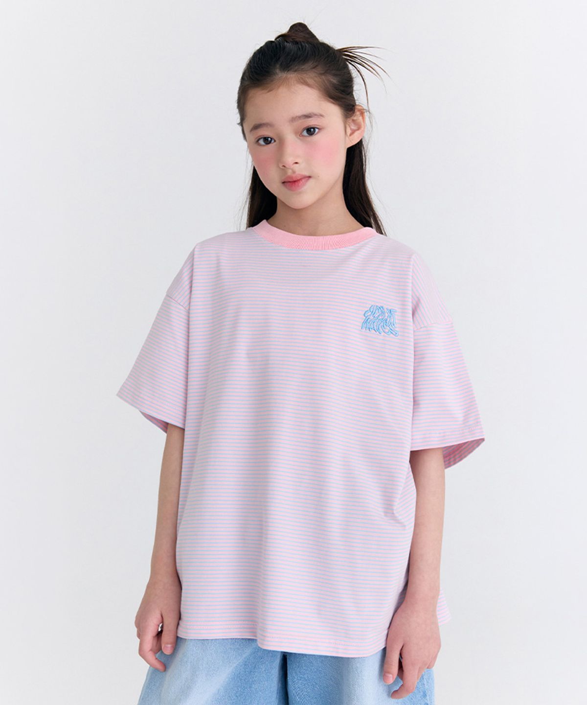 오실롯 주니어(OCELOT JUNIOR) G2 파인 스트라이프 반팔 (핑크)