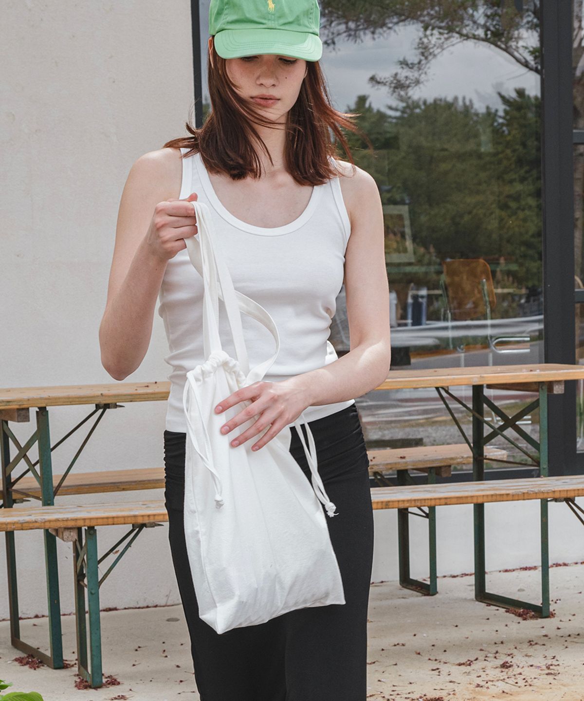 108파운드(108POUND) Soft Double Sleeveless_Ivory