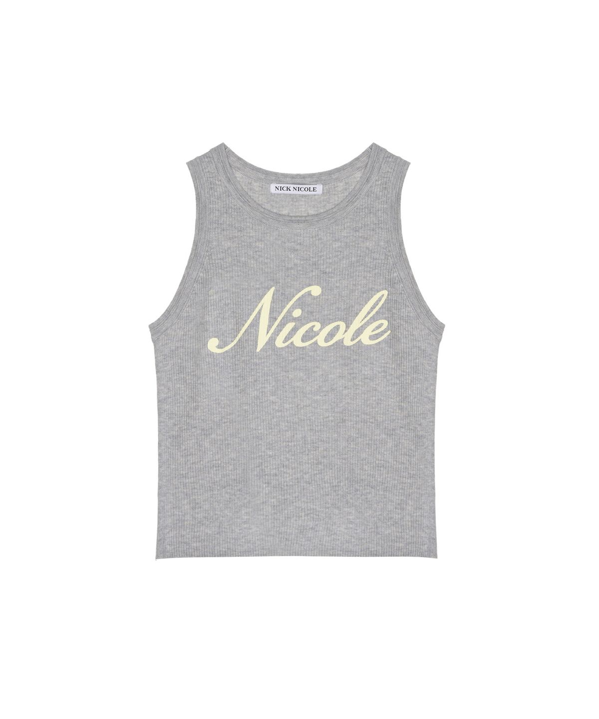 닉앤니콜(NICK&NICOLE) NICOLE RIBBED SLEEVELESS TOP_GRAY