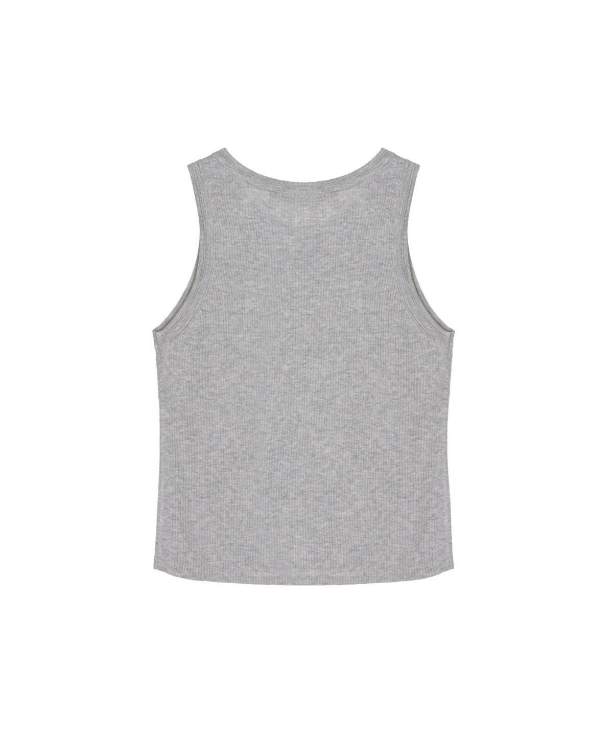 닉앤니콜(NICK&NICOLE) NICOLE RIBBED SLEEVELESS TOP_GRAY