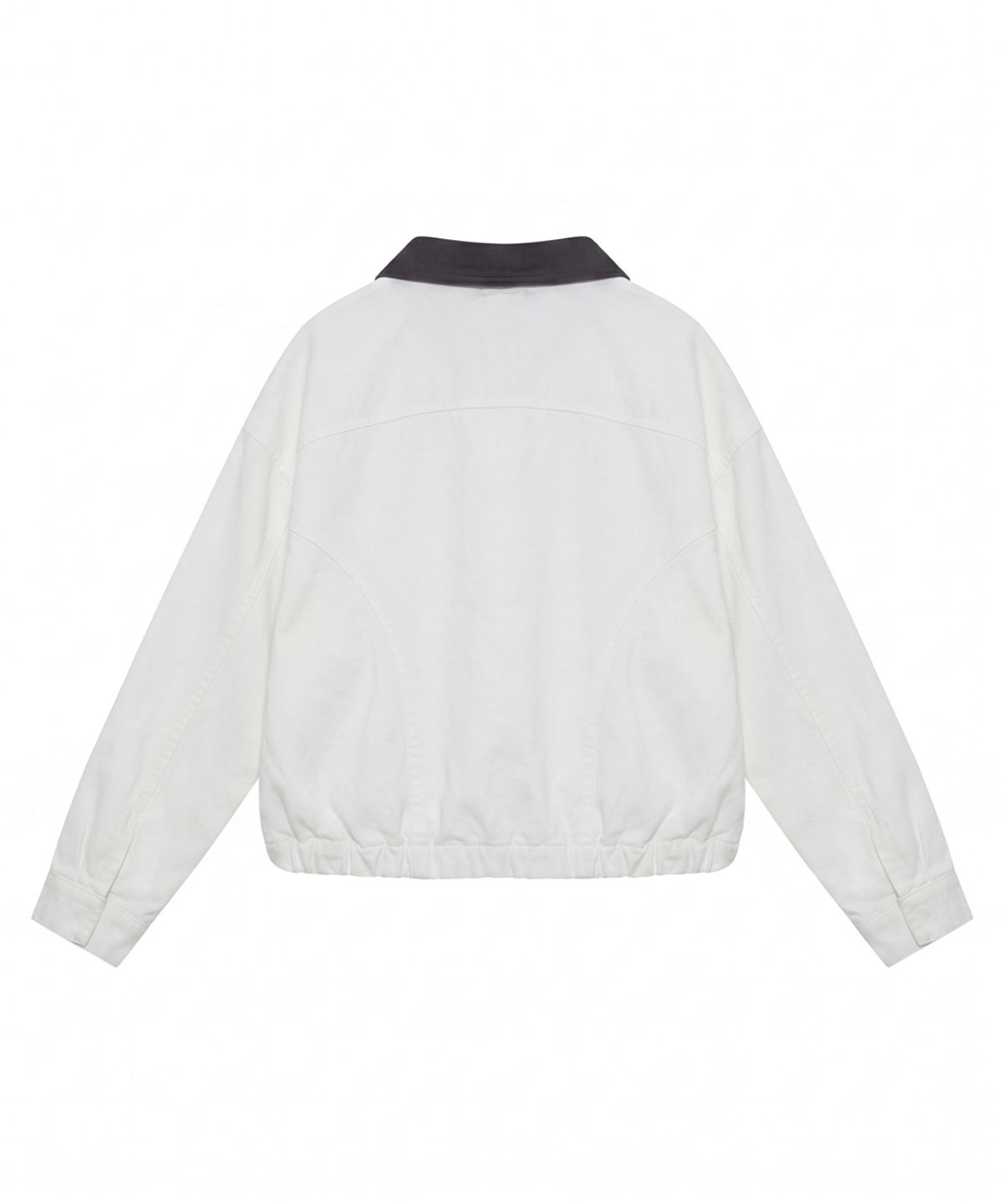 누프에블루(NEUFETBLEU) NEB metal shine two tone collar jumper (white)