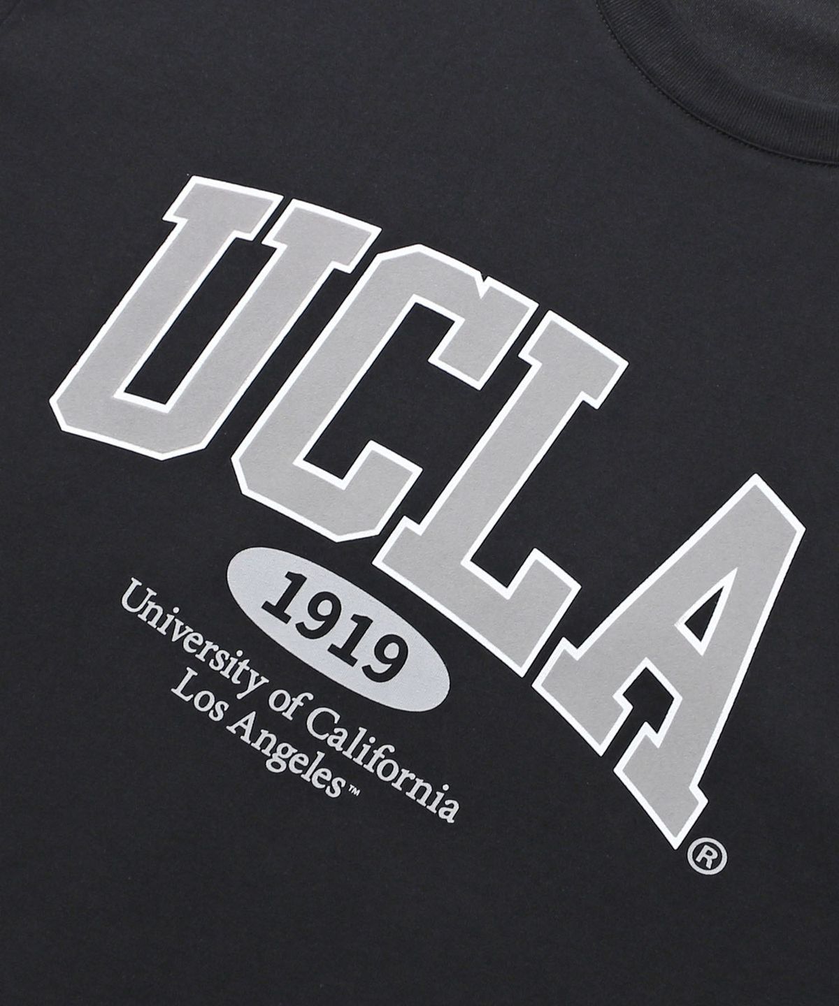 유씨엘에이(UCLA) 남녀공용 컬리지 레터링 오버핏 반팔 티셔츠(UC5STA1)