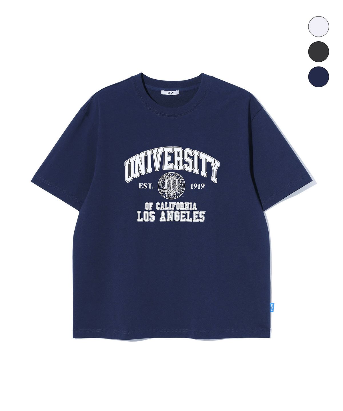유씨엘에이(UCLA) 남녀공용 UCLA 유니버시티 오버핏 반팔티(UC5STA7)
