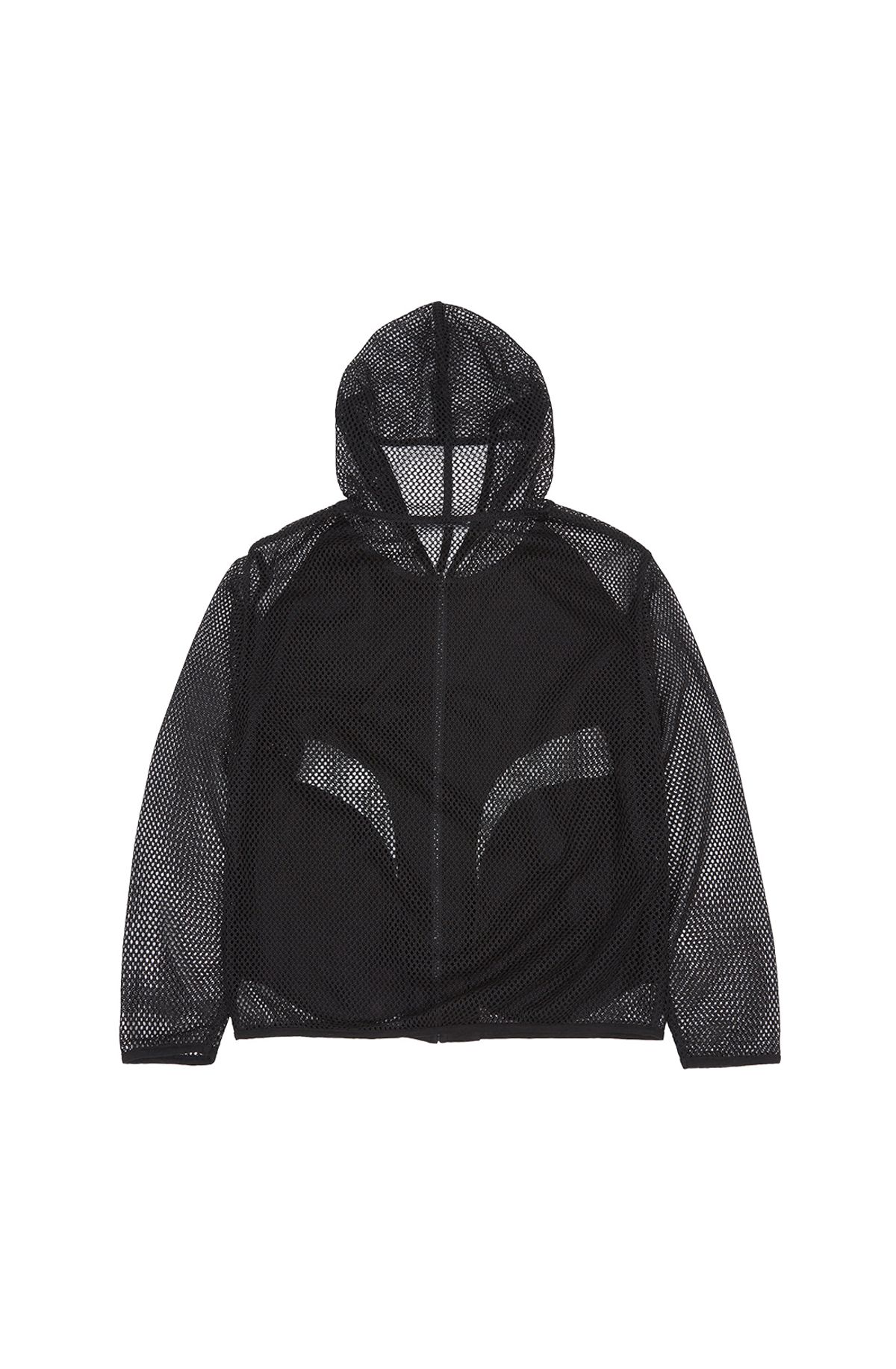 메아(MEA) STUDDED MESH ZIP HOODIE [BLACK]