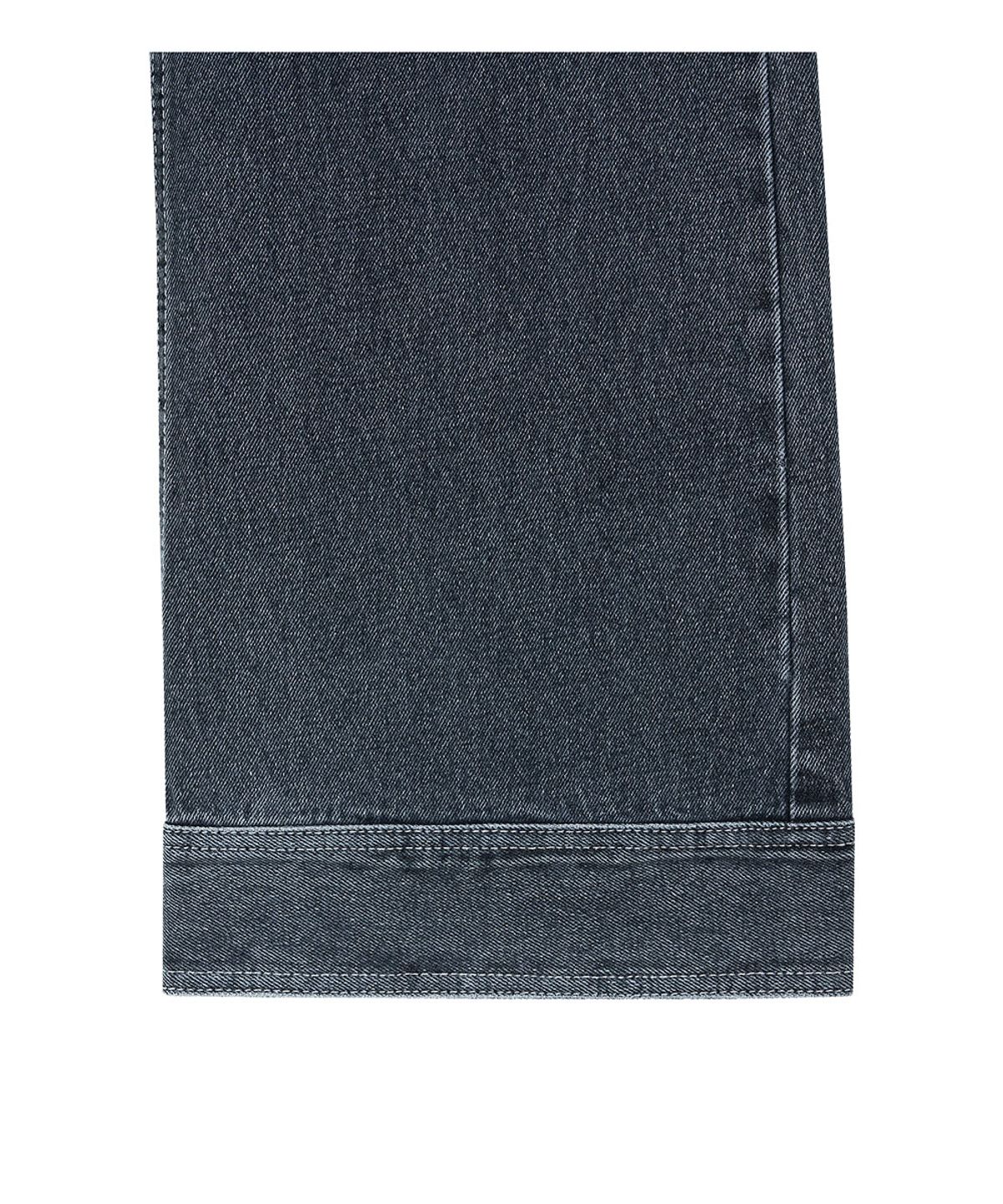 로타입(ROUGHTYPE) Semi Boot-fit Snap Denim Pants - Mid blue
