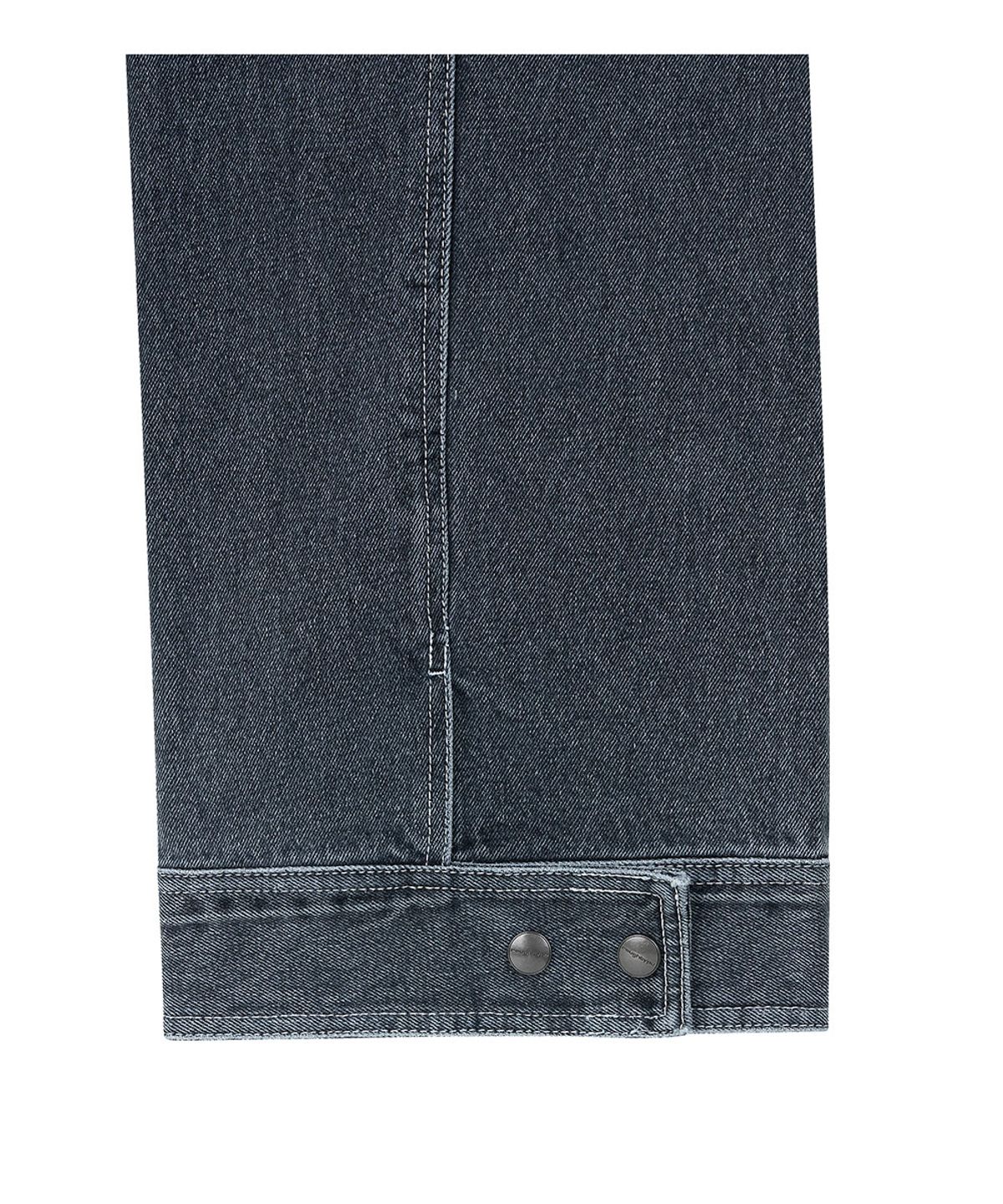 로타입(ROUGHTYPE) Semi Boot-fit Snap Denim Pants - Mid blue