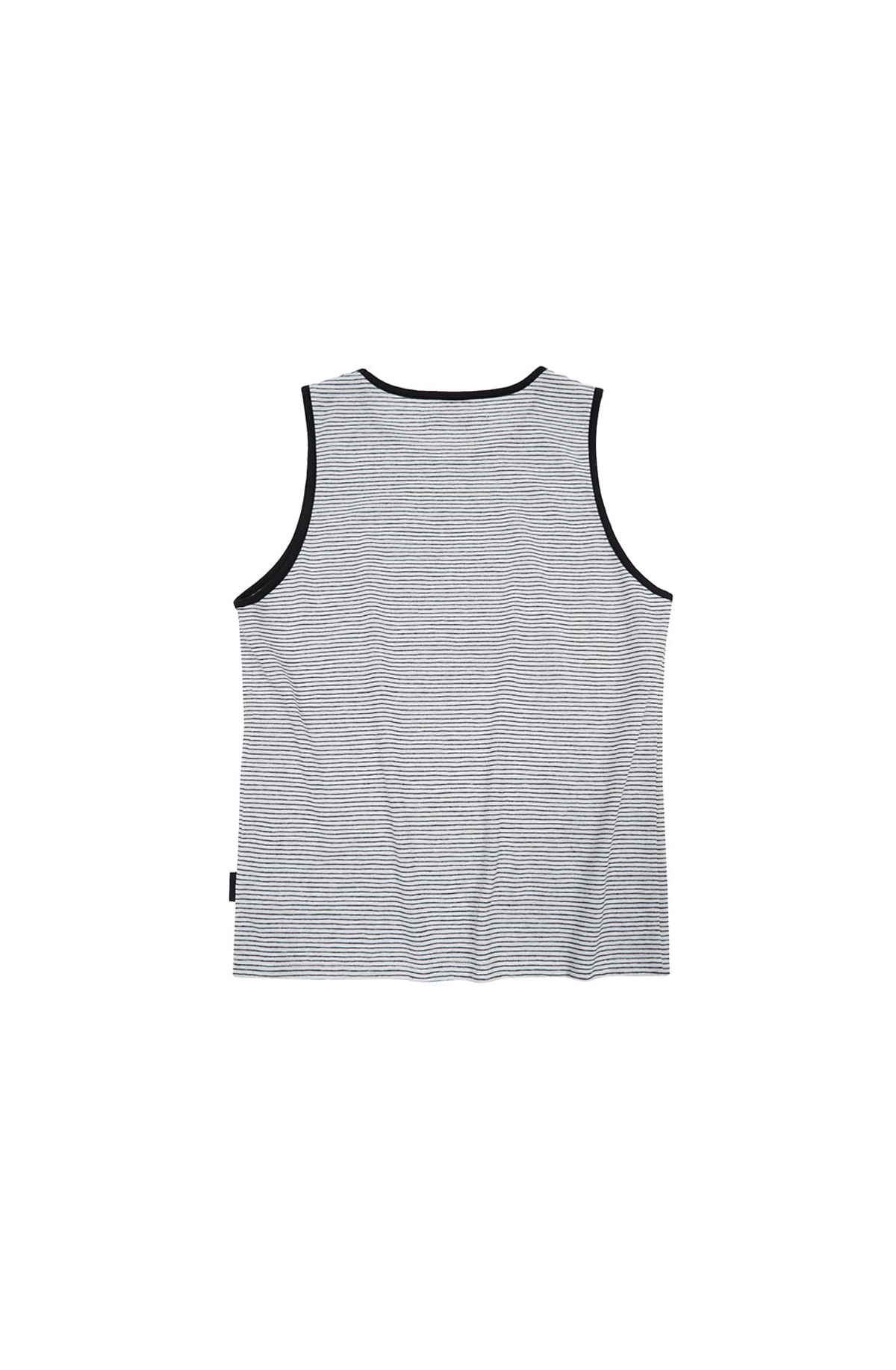 메아(MEA) SCORCHED STRIPE SLEEVELESS [WHITE]