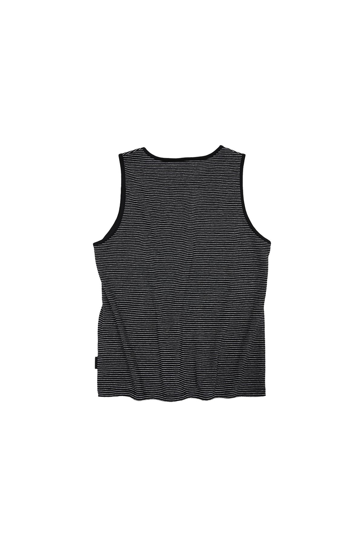 메아(MEA) SCORCHED STRIPE SLEEVELESS [BLACK]