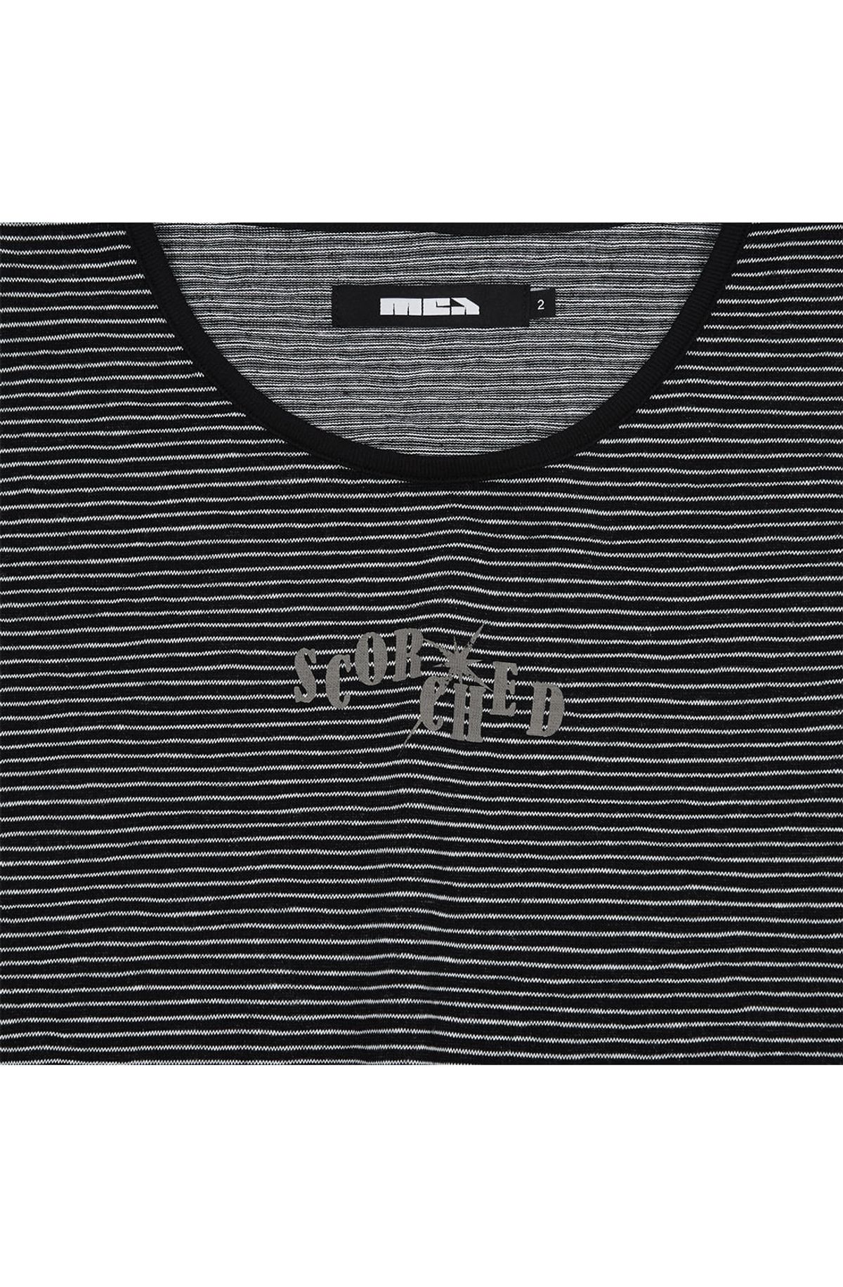 메아(MEA) SCORCHED STRIPE SLEEVELESS [BLACK]
