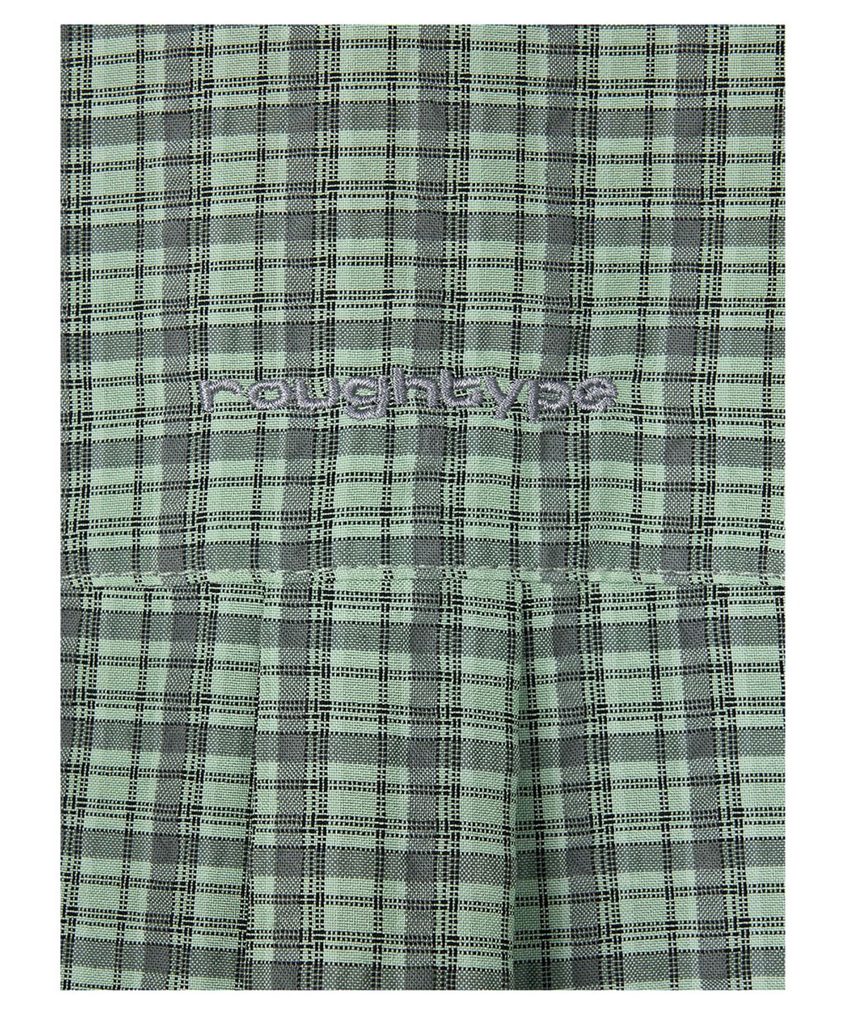 로타입(ROUGHTYPE) OverFit Embroidery Check Shirt - Green