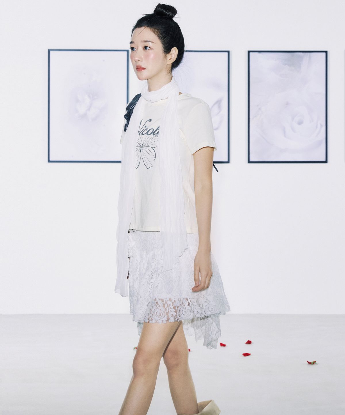닉앤니콜(NICK&NICOLE) ROSE TIERED LACE SKIRT_WHITE