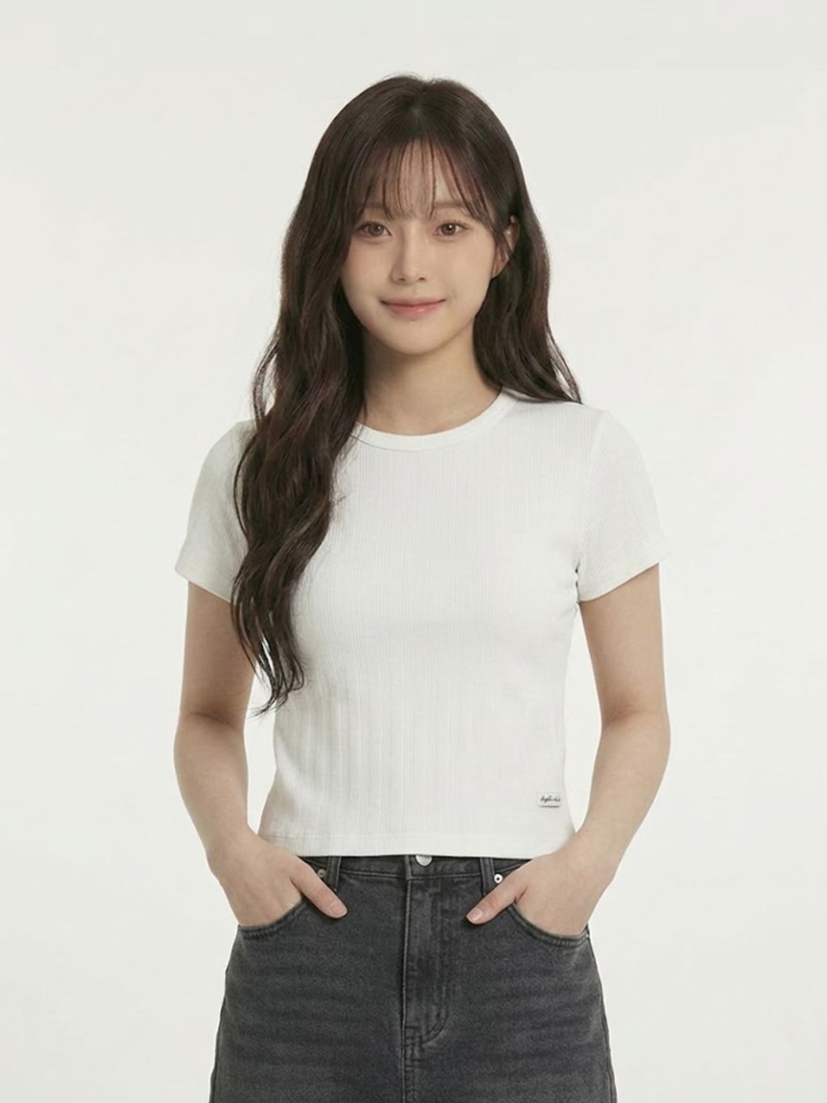 행텐 틴즈(HANGTEN TEENS) 틴즈 여아 아일렛 반팔 티셔츠_003(14570-131-438-05)