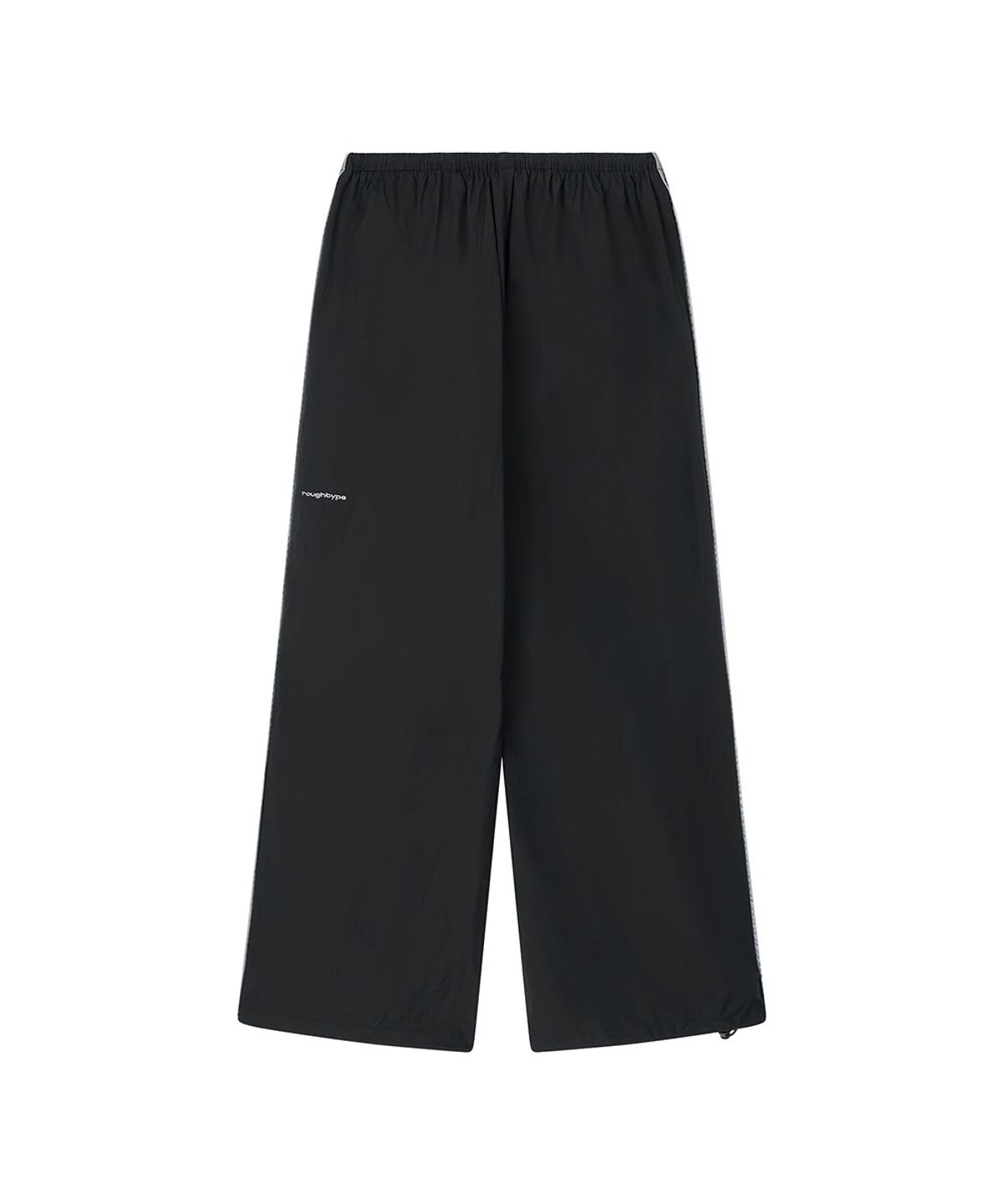 로타입(ROUGHTYPE) Piping Sewing Line Point Nylon Pants - Black