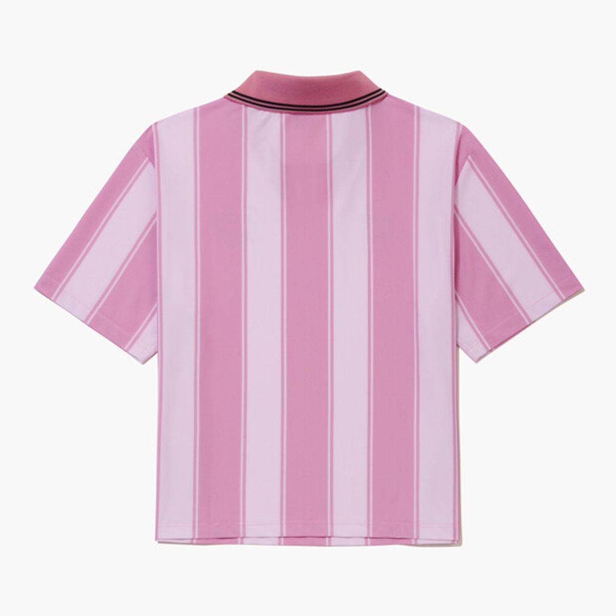 르꼬끄 골프(LECOQ GOLF) 공용 블록코어 스트라이프 사커 티셔츠 _PINK GR222LTS46