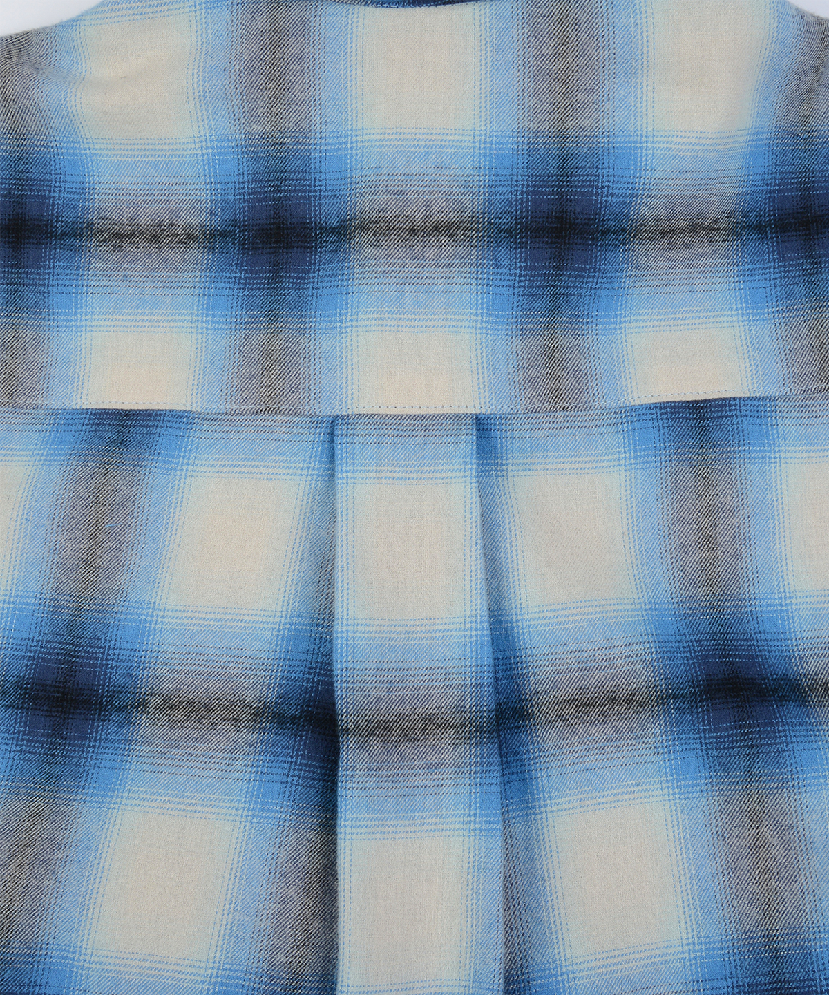 카치스(COTCHS) OMBRE SHIRRING SHIRTS-BLUE