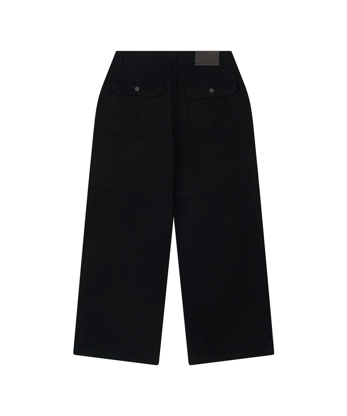 로타입(ROUGHTYPE) Double-cut Cotton Pants - Black