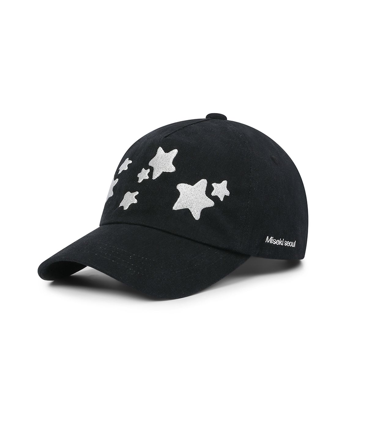 미세키서울(MISEKI SEOUL) Midnight stars logo ball cap BLACK