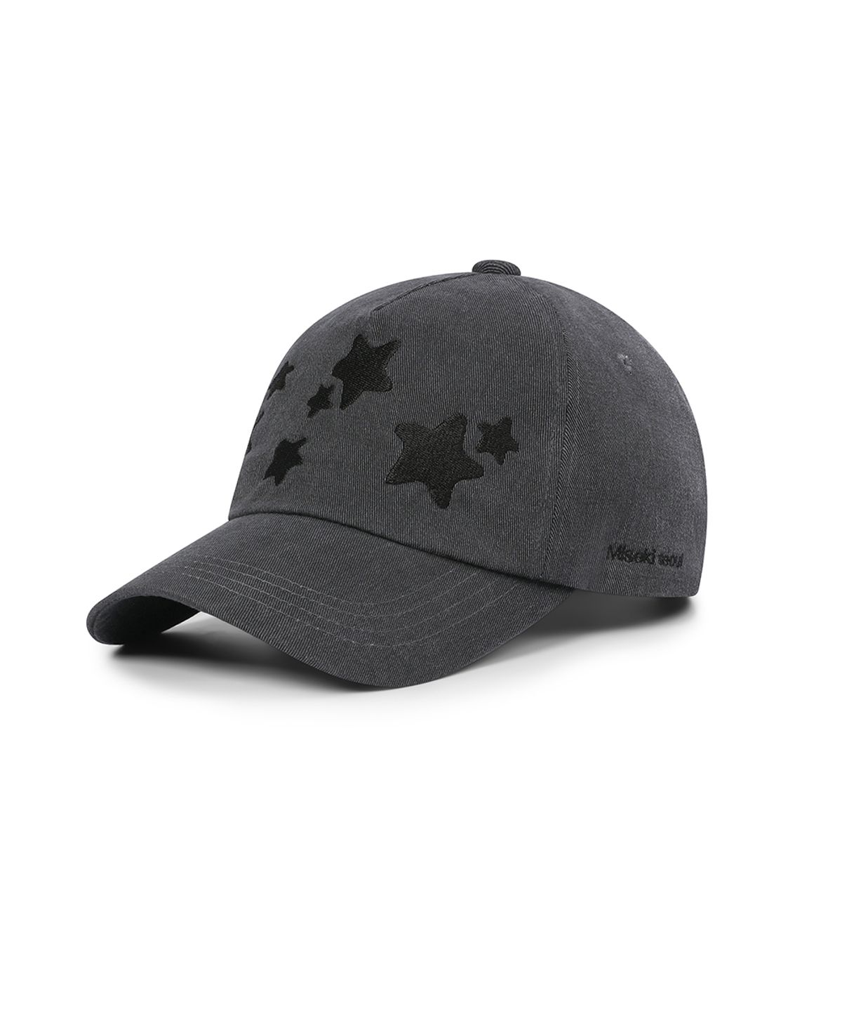미세키서울(MISEKI SEOUL) Midnight stars logo ball cap CHARCOAL
