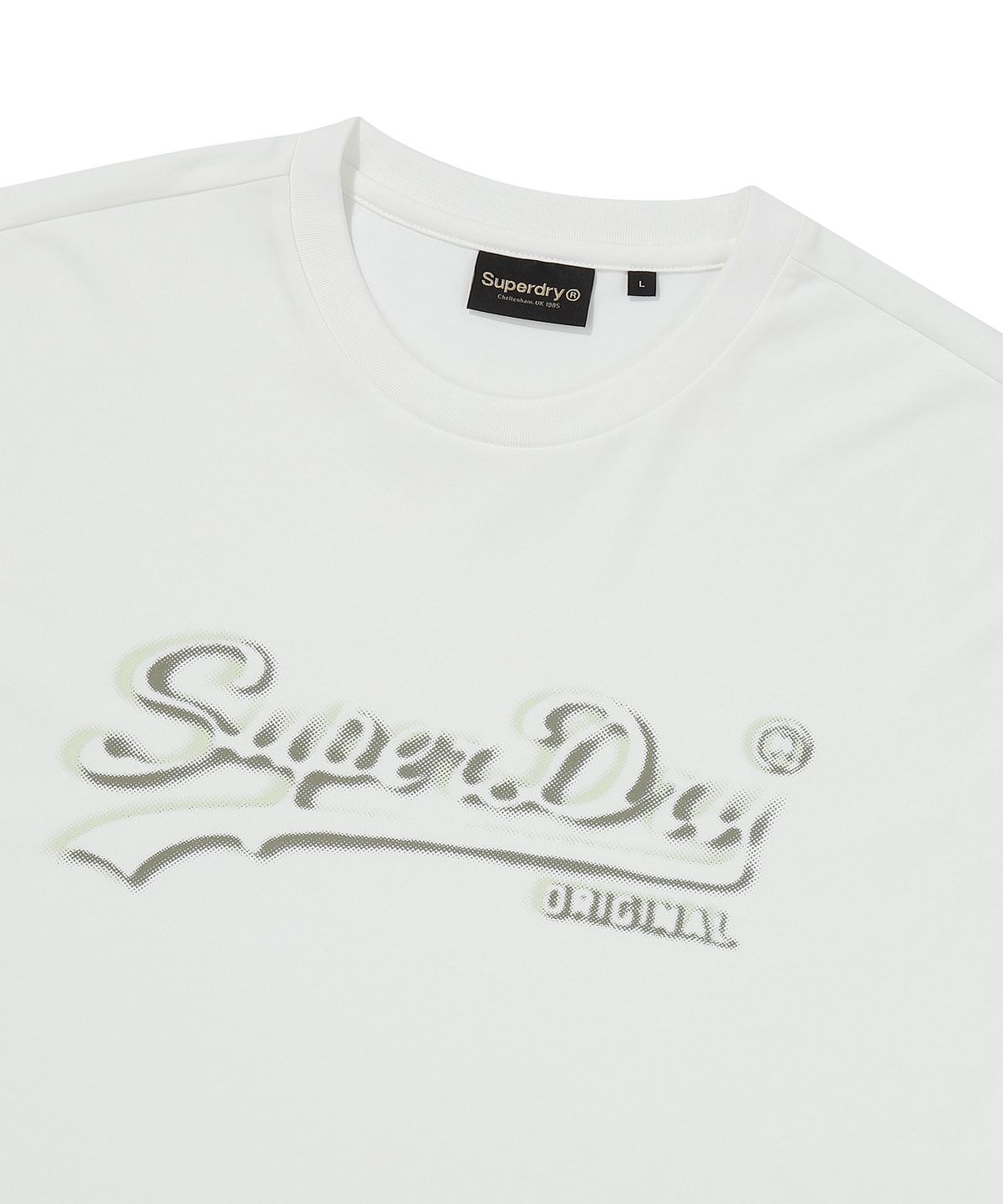 슈퍼드라이(SUPERDRY) 도트 로고 그래픽 티셔츠 화이트 SDUISCQ70WHT