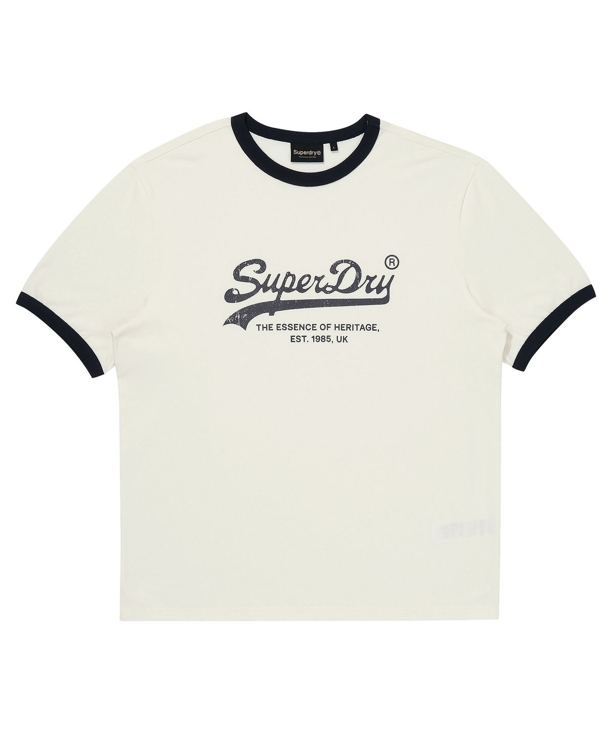 슈퍼드라이(SUPERDRY) 로고 링거 티셔츠 크림 SDUISCQ10CRM