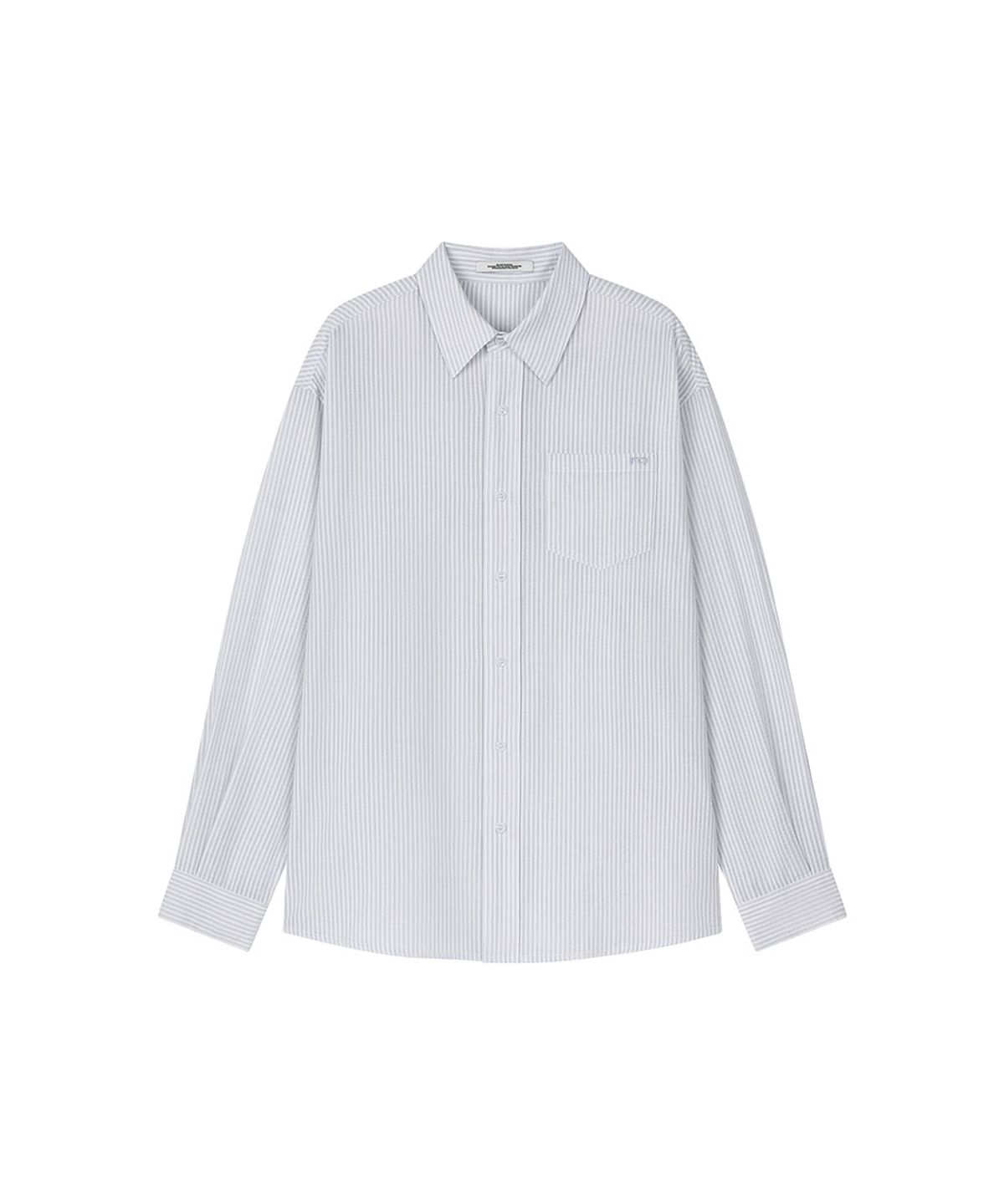 로타입(ROUGHTYPE) RO Pin Stripe Shirt - Sky blue