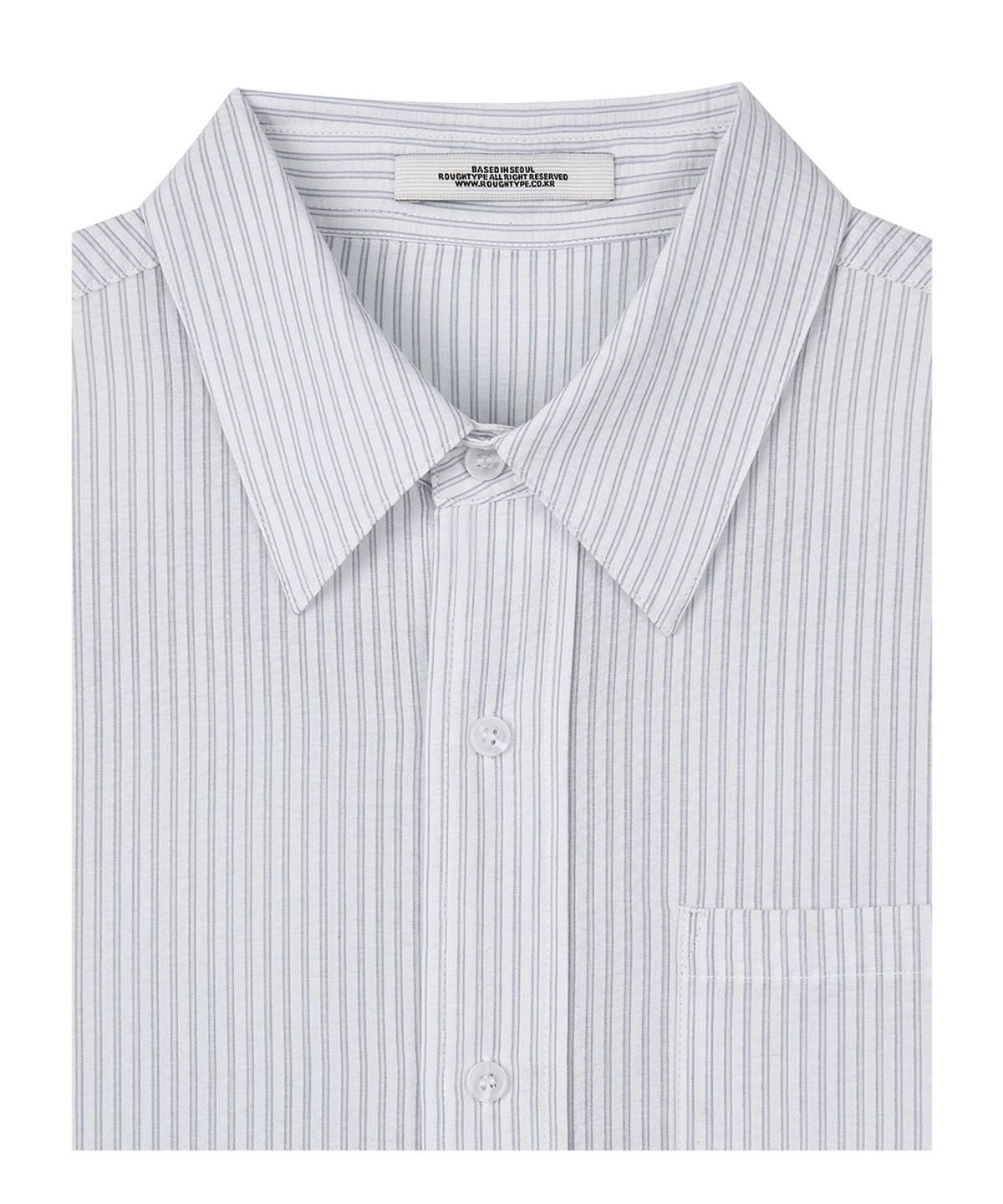 로타입(ROUGHTYPE) RO Pin Stripe Shirt - Sky blue