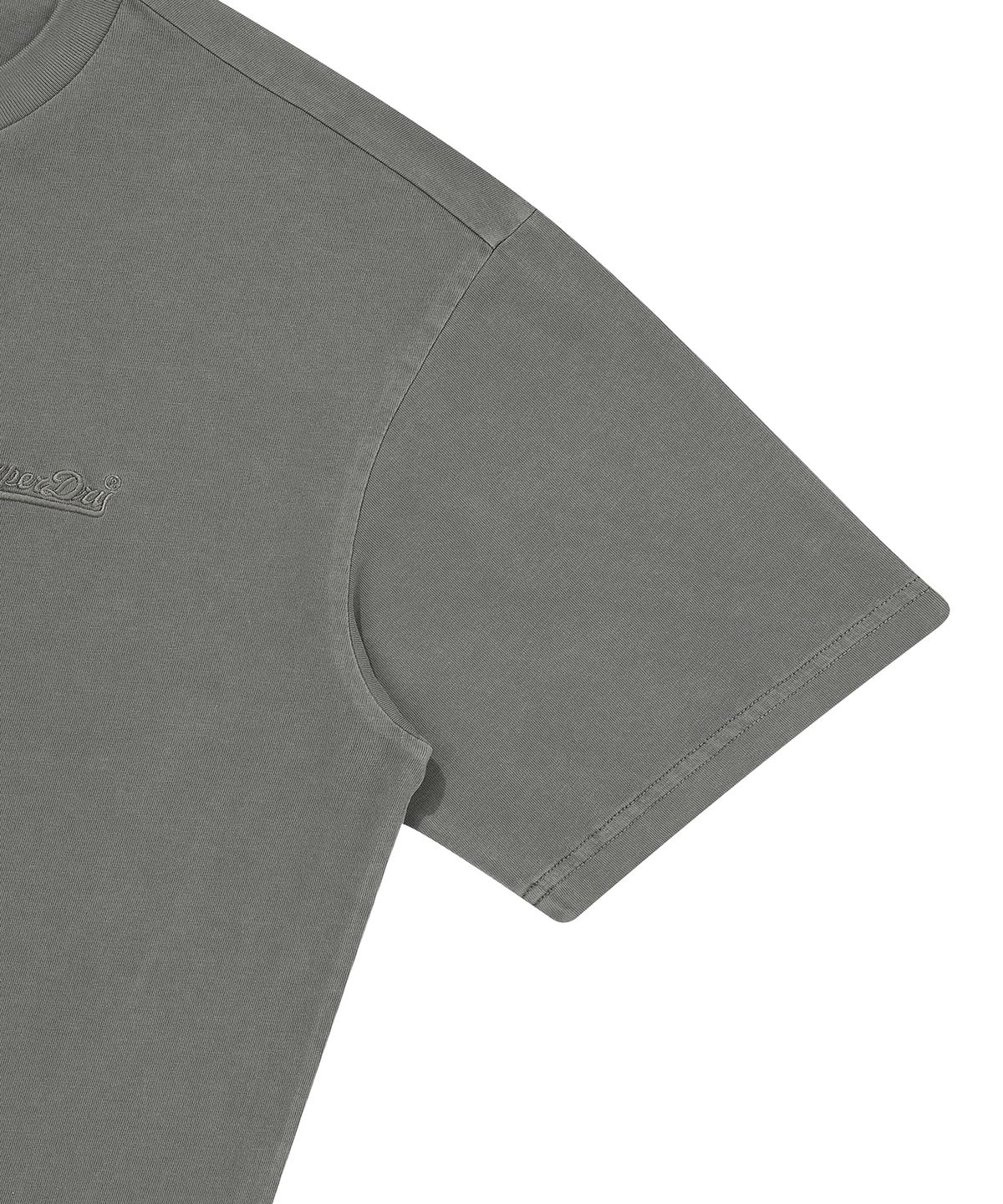 슈퍼드라이(SUPERDRY) 스몰 로고 워시드 티셔츠 그레이 SDUISCQ13GRY