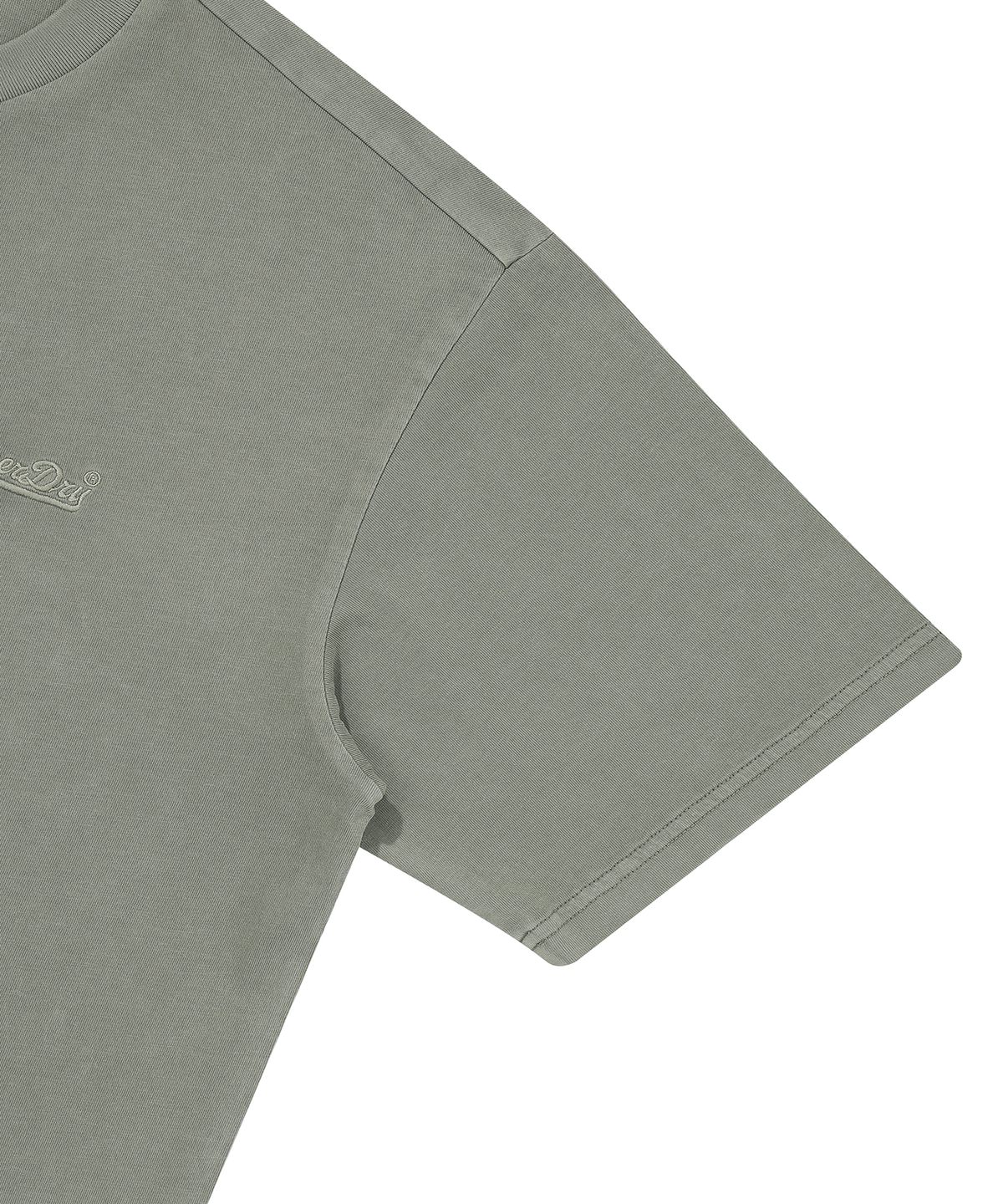 슈퍼드라이(SUPERDRY) 스몰 로고 워시드 티셔츠 카키그린 SDUISCQ13KHG