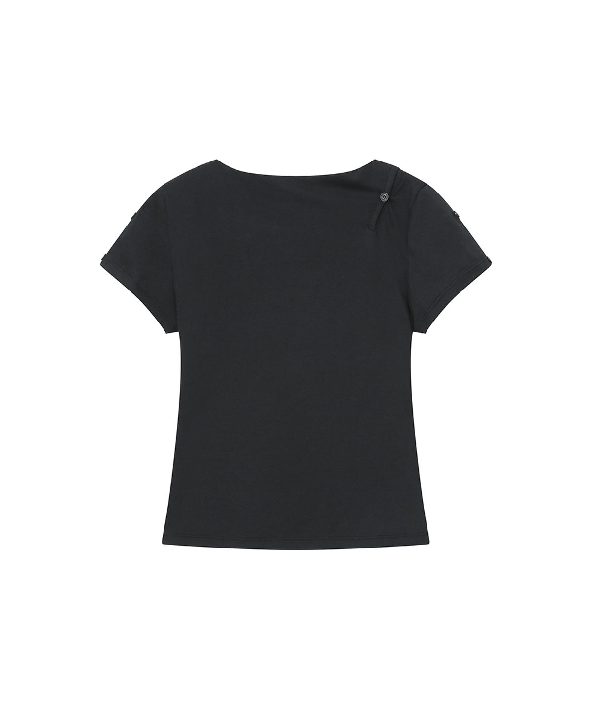 미세키서울(MISEKI SEOUL) Diagonal open short sleeve BLACK