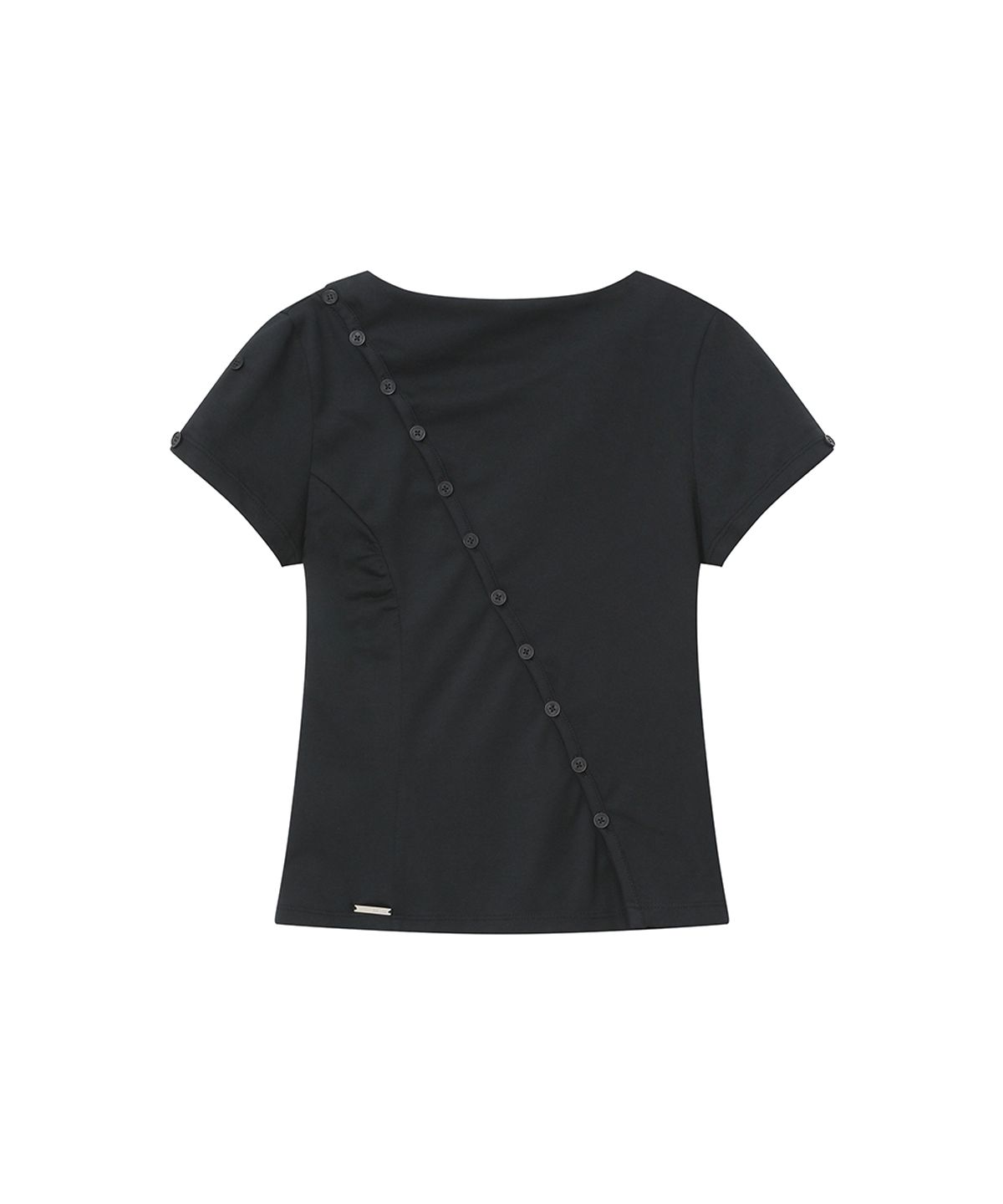 미세키서울(MISEKI SEOUL) Diagonal open short sleeve BLACK