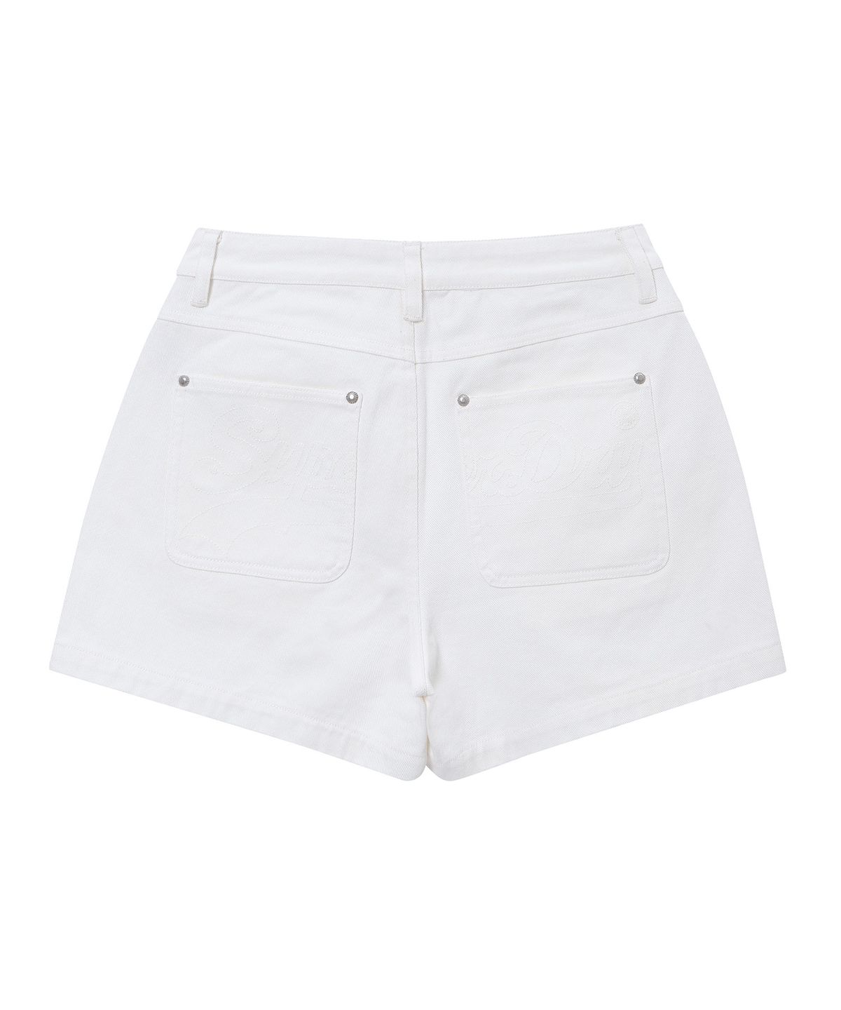 슈퍼드라이(SUPERDRY) 우먼스 로고 스티치 반바지 오프화이트 SDFLTCQ55OWH