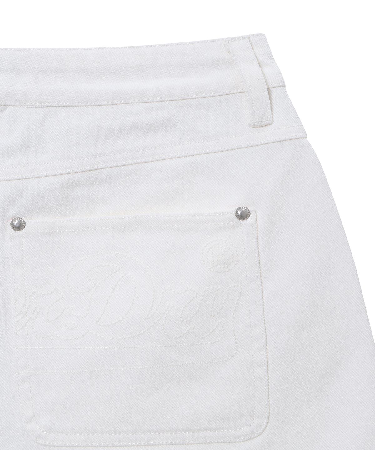 슈퍼드라이(SUPERDRY) 우먼스 로고 스티치 반바지 오프화이트 SDFLTCQ55OWH
