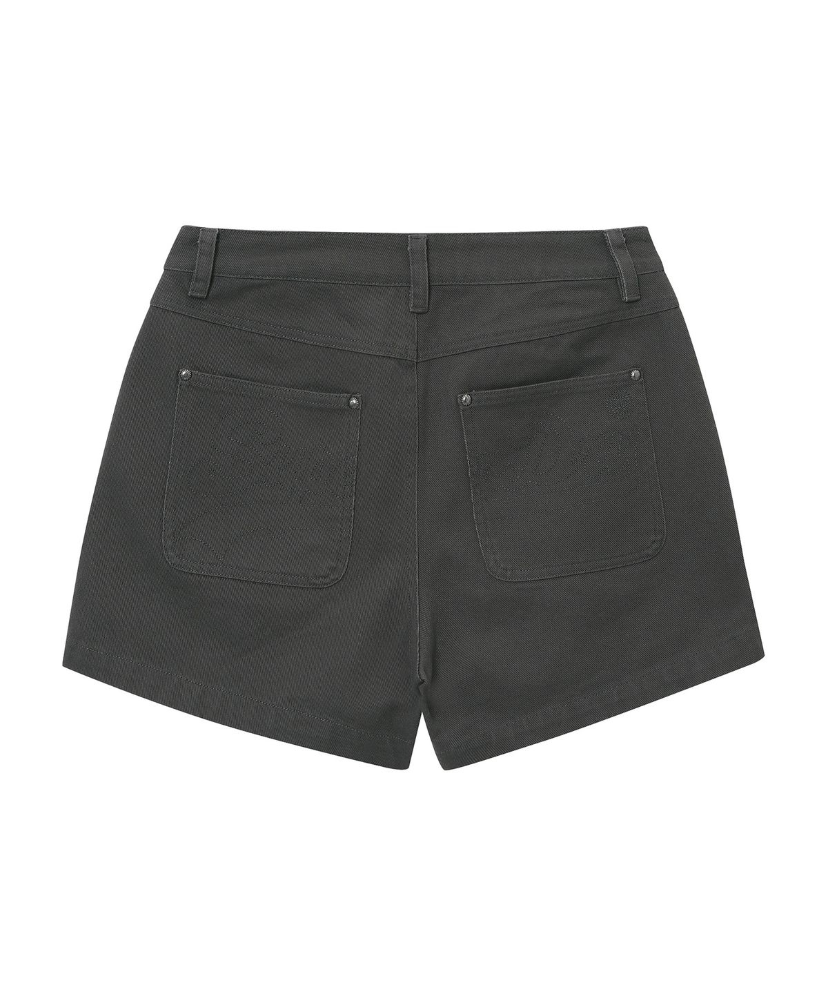 슈퍼드라이(SUPERDRY) 우먼스 로고 스티치 반바지 차콜 SDFLTCQ55CHL