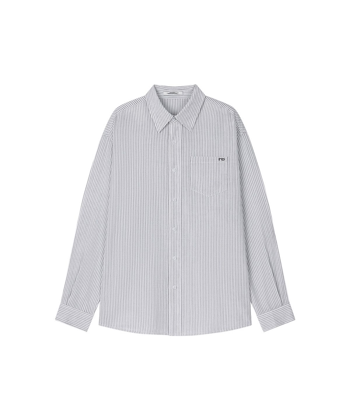 로타입(ROUGHTYPE) RO Pin Stripe Shirt - Black