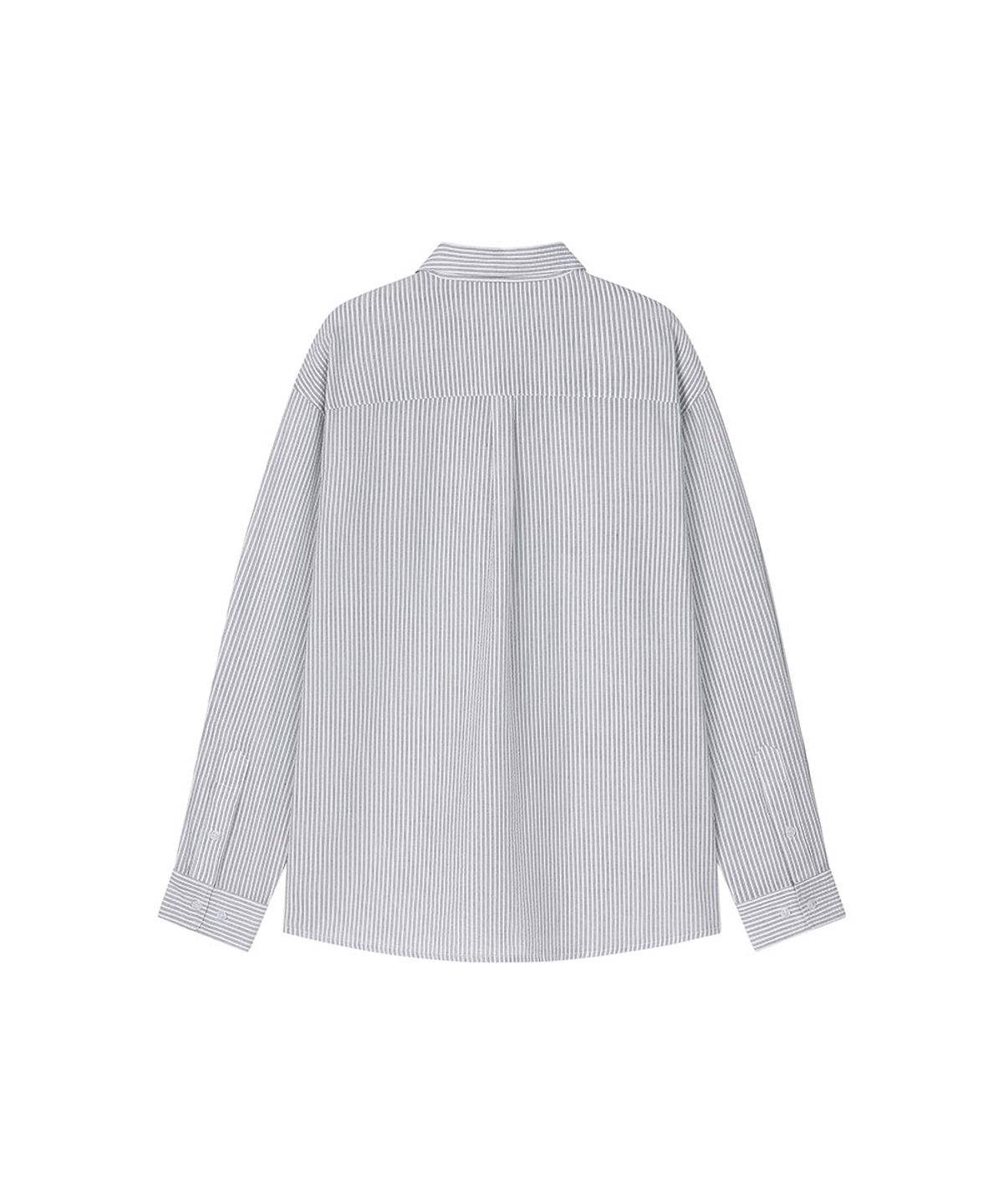로타입(ROUGHTYPE) RO Pin Stripe Shirt - Black